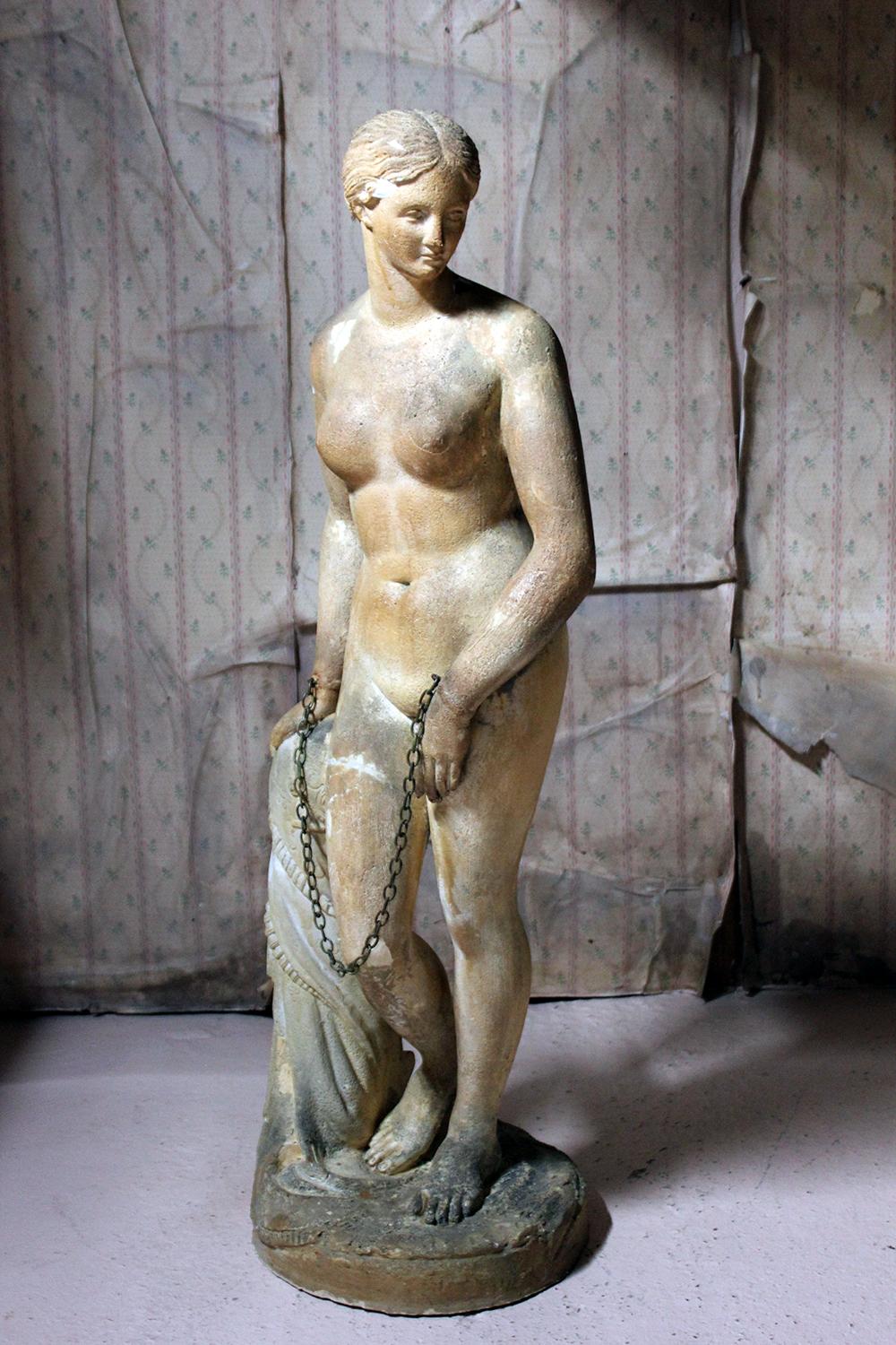 Mid-19th Century Plaster Figure ‘The Greek Slave’ after Hiram Powers, c.1844-70 3