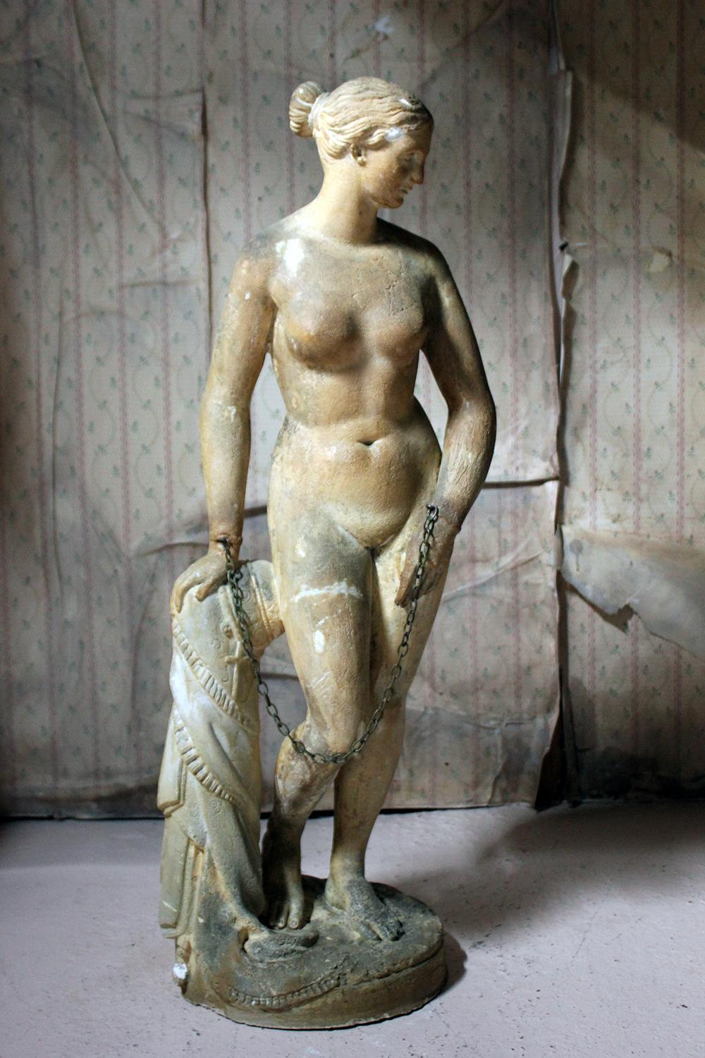 Mid-19th Century Plaster Figure ‘The Greek Slave’ after Hiram Powers, c.1844-70 5
