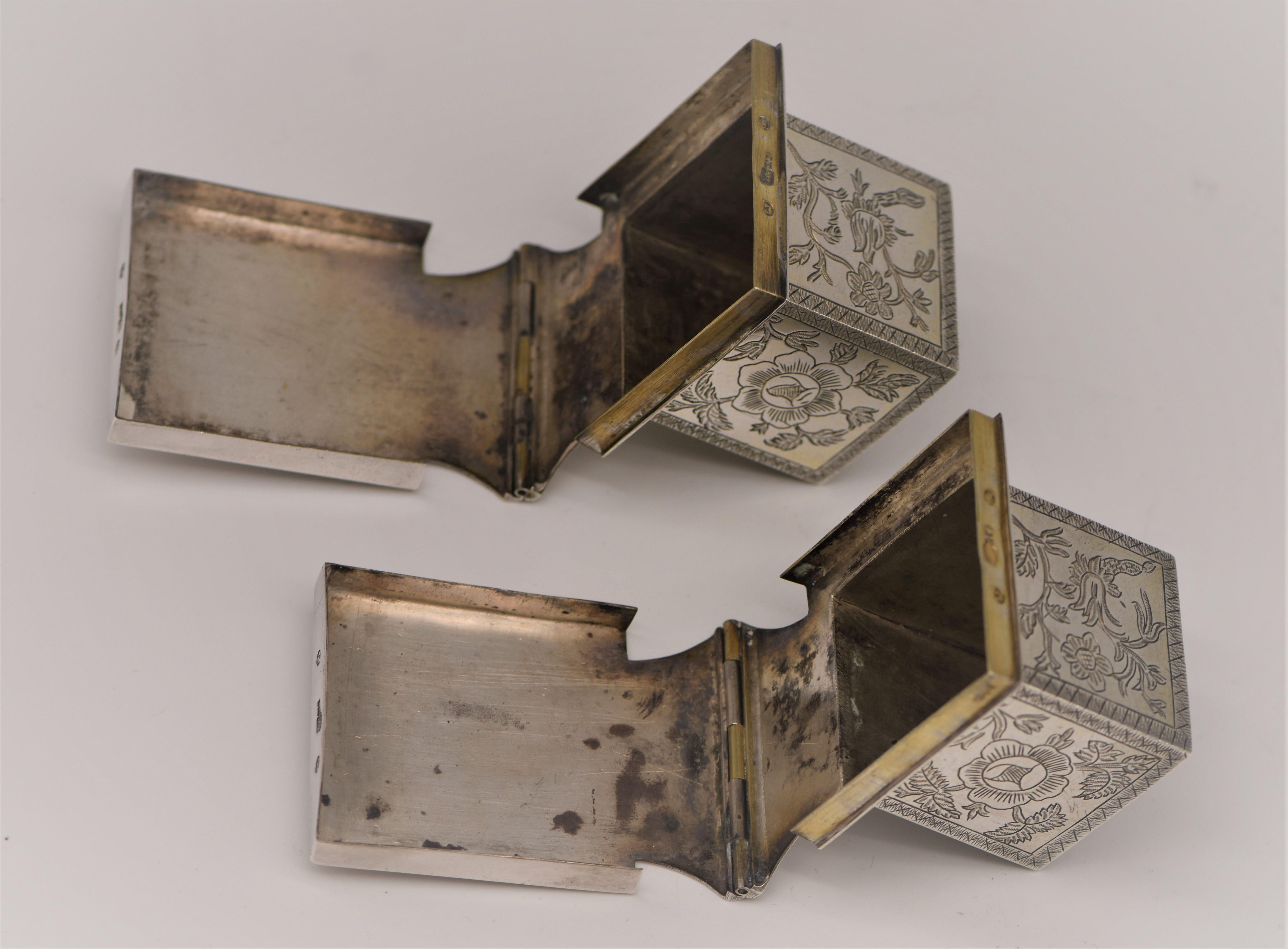 Hand-Crafted Mid-19th Century Polish Silver Tefillin Cases