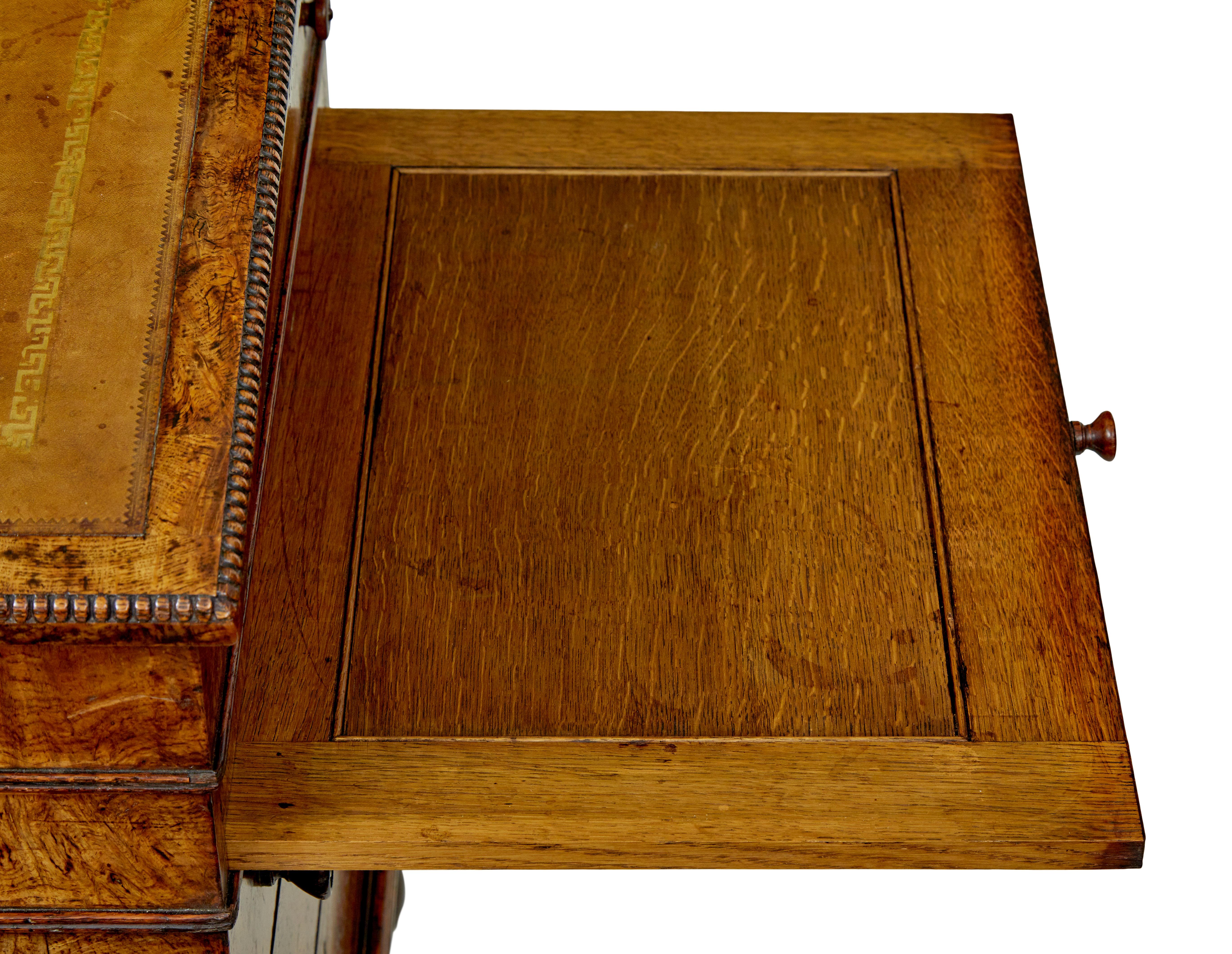 Mid 19th century pollard oak davenport desk For Sale 3