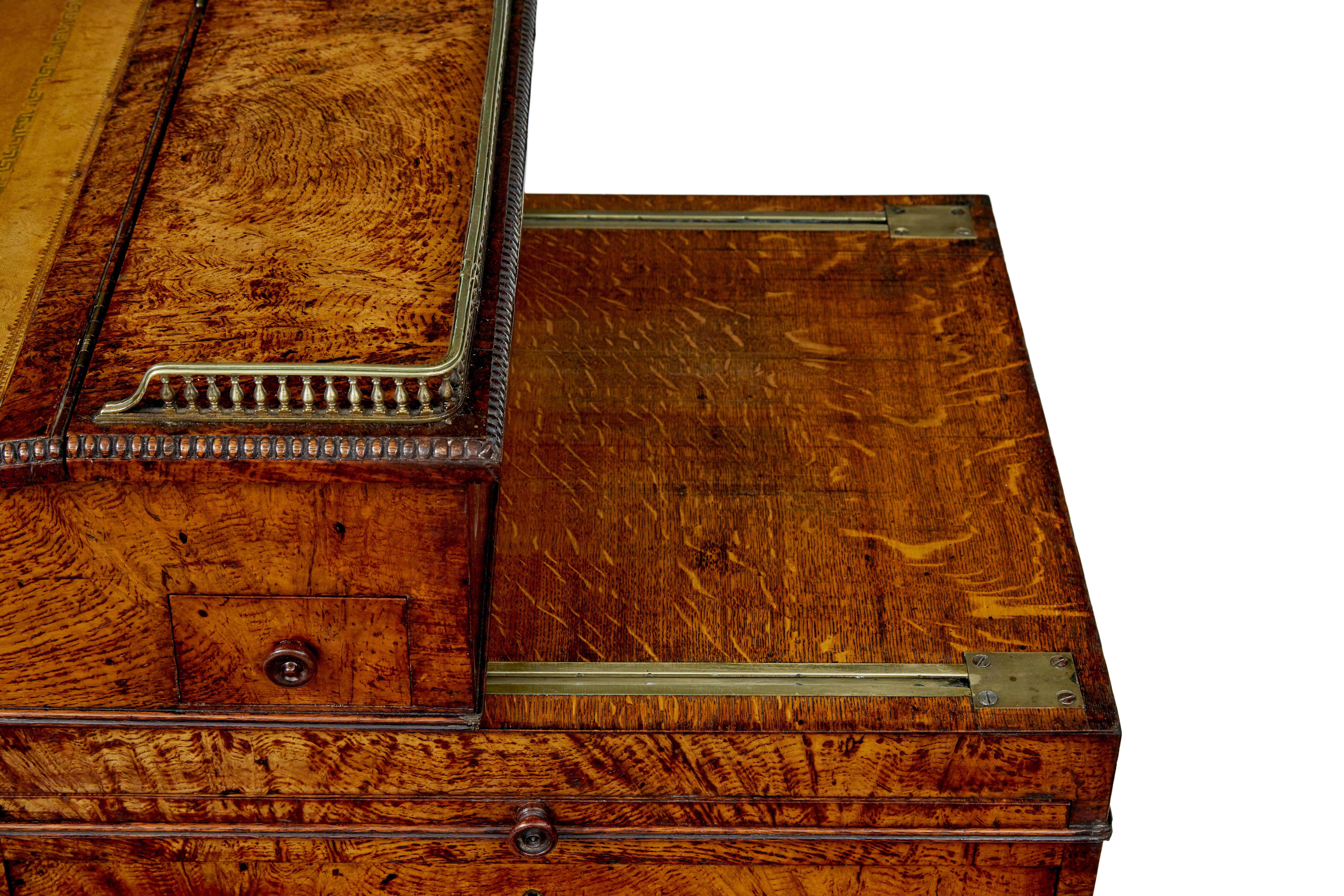 Mid 19th century pollard oak davenport desk For Sale 5