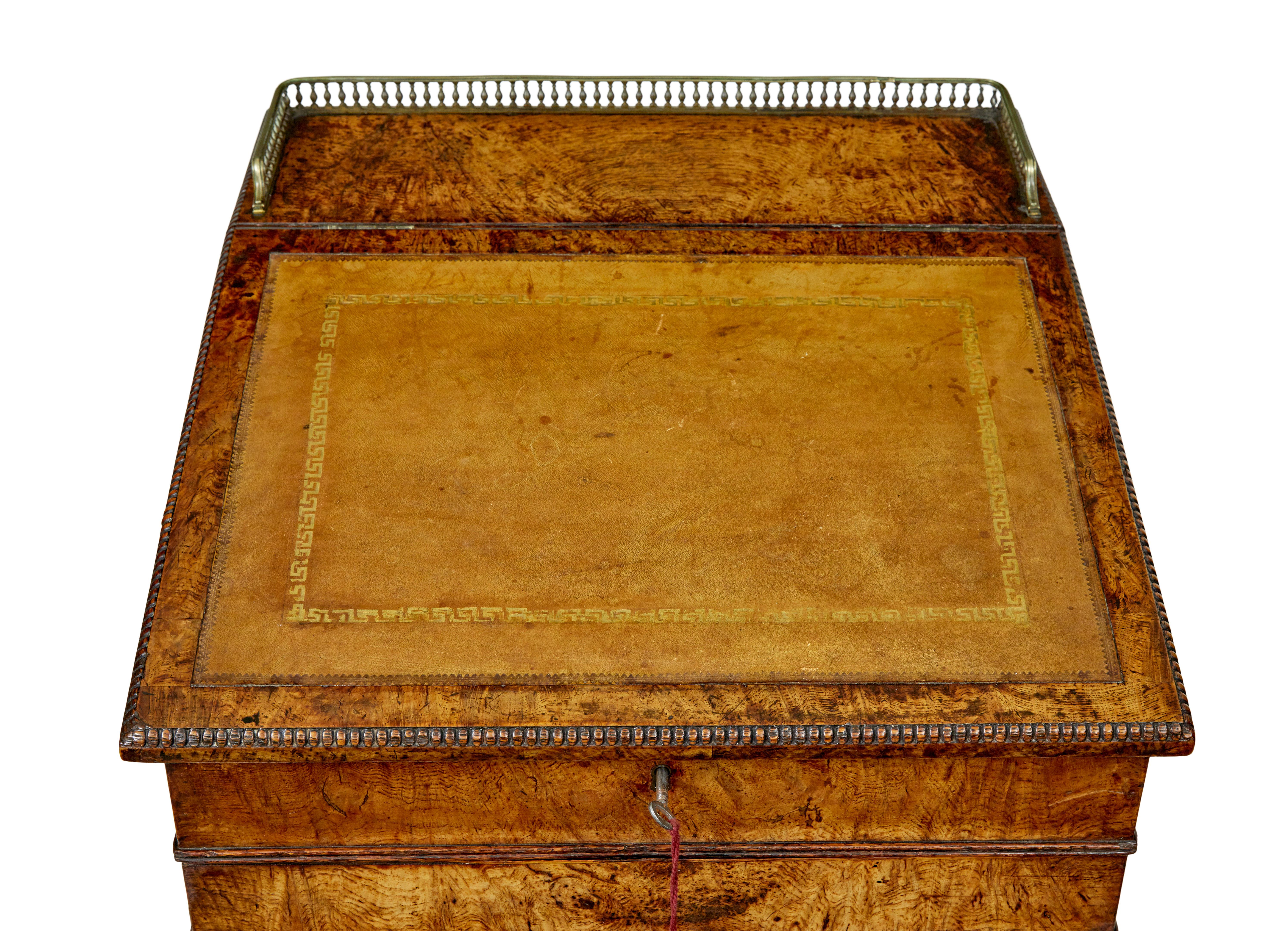 19th Century Mid 19th century pollard oak davenport desk For Sale