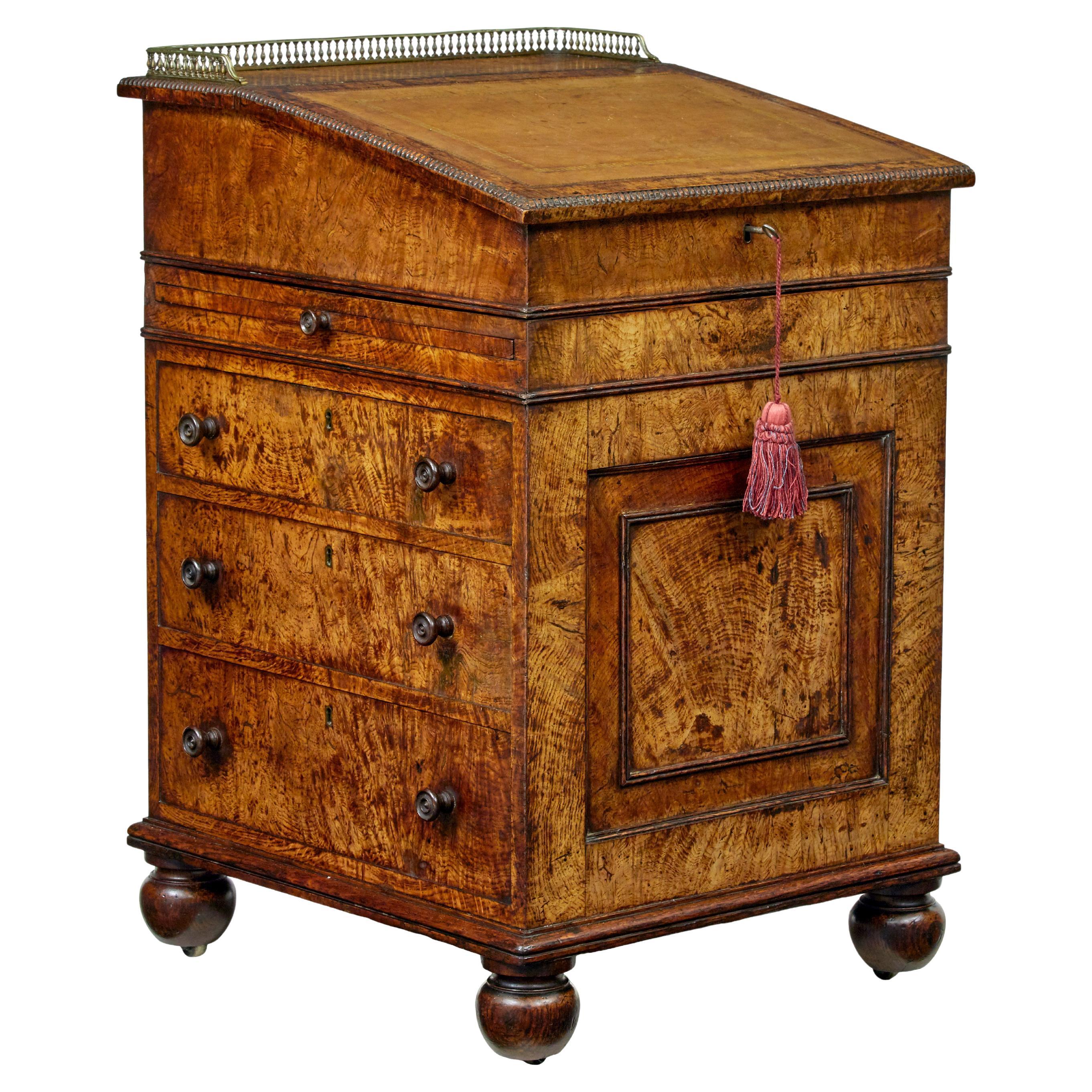 Mid 19th century pollard oak davenport desk For Sale