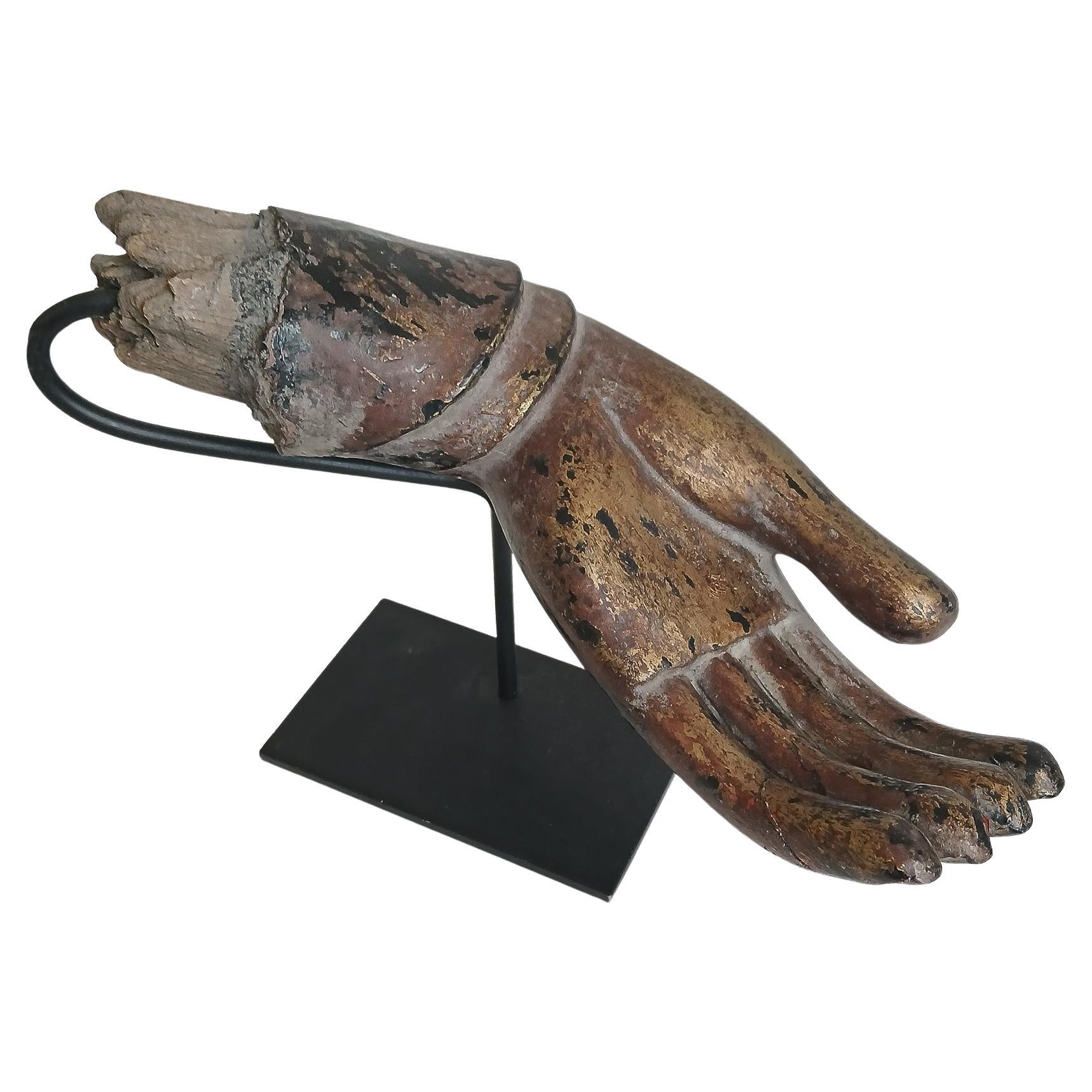 Mitte des 19. Jahrhunderts Buddha Hand auf einem Stand