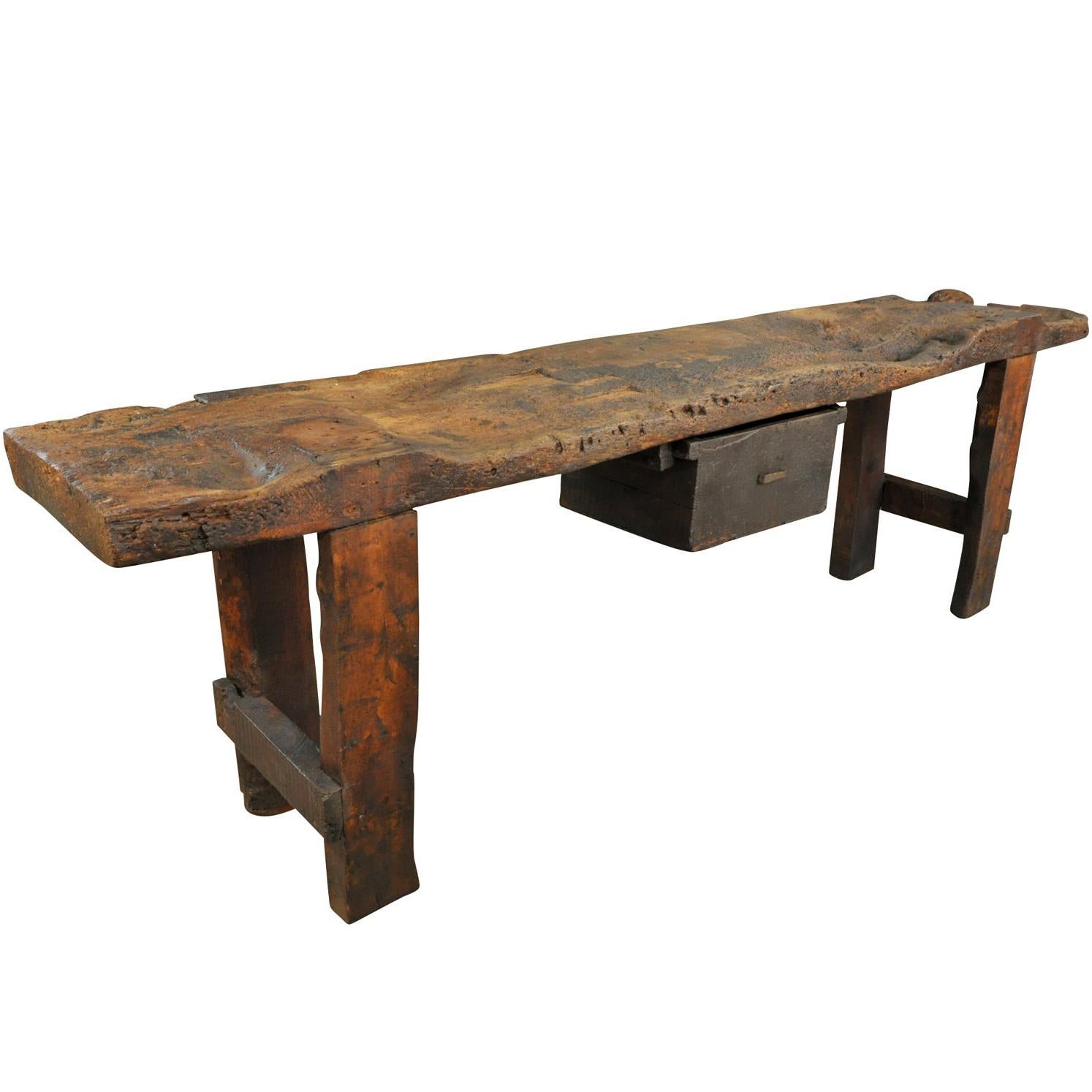 Mid-19th Century Primitive Catalan Console Table