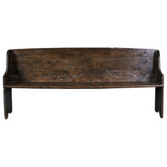 Mid-19th Century Primitive Spanish Plank Bench