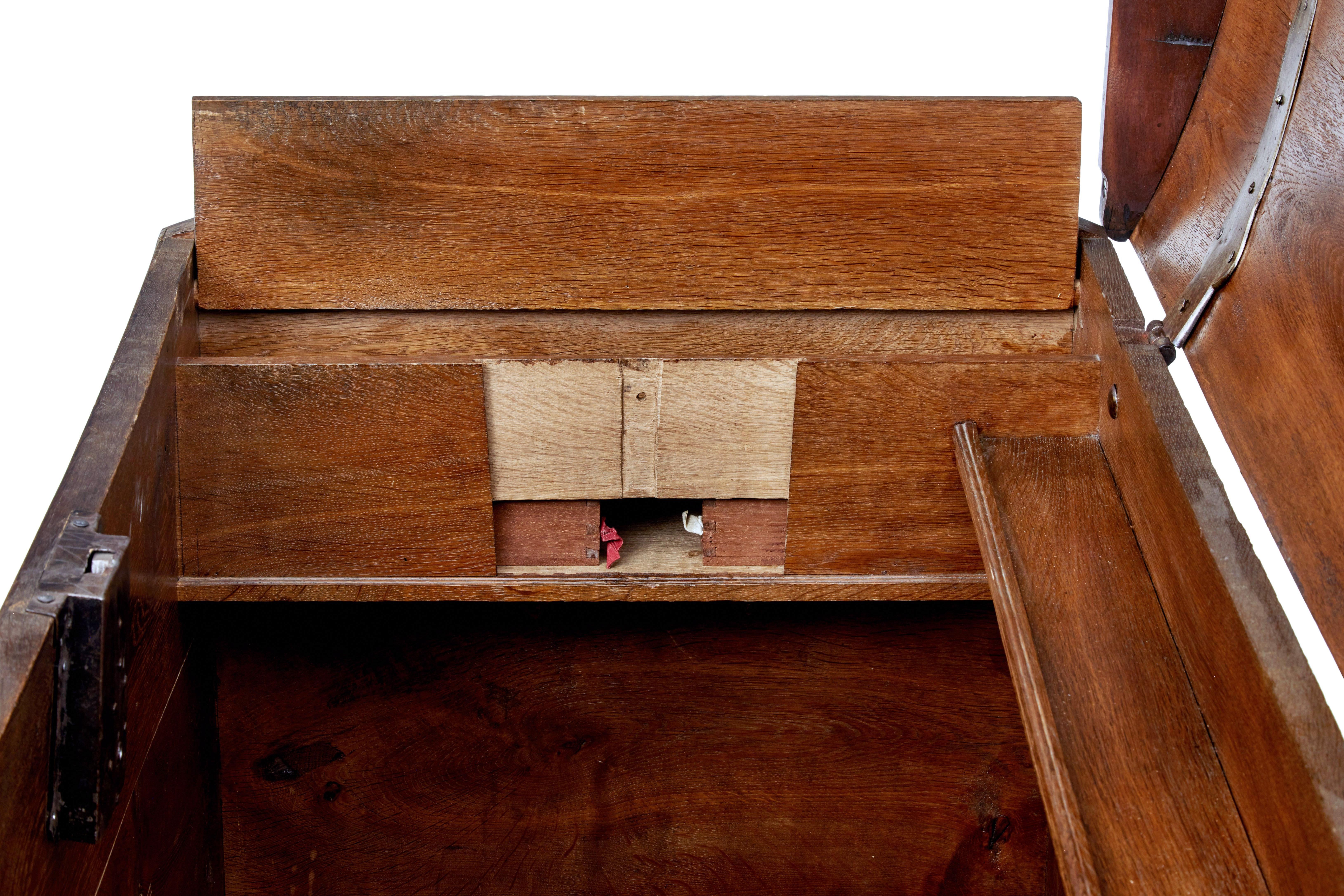 Mid-19th Century Profusely Inlaid Continental Walnut Dome Chest 2