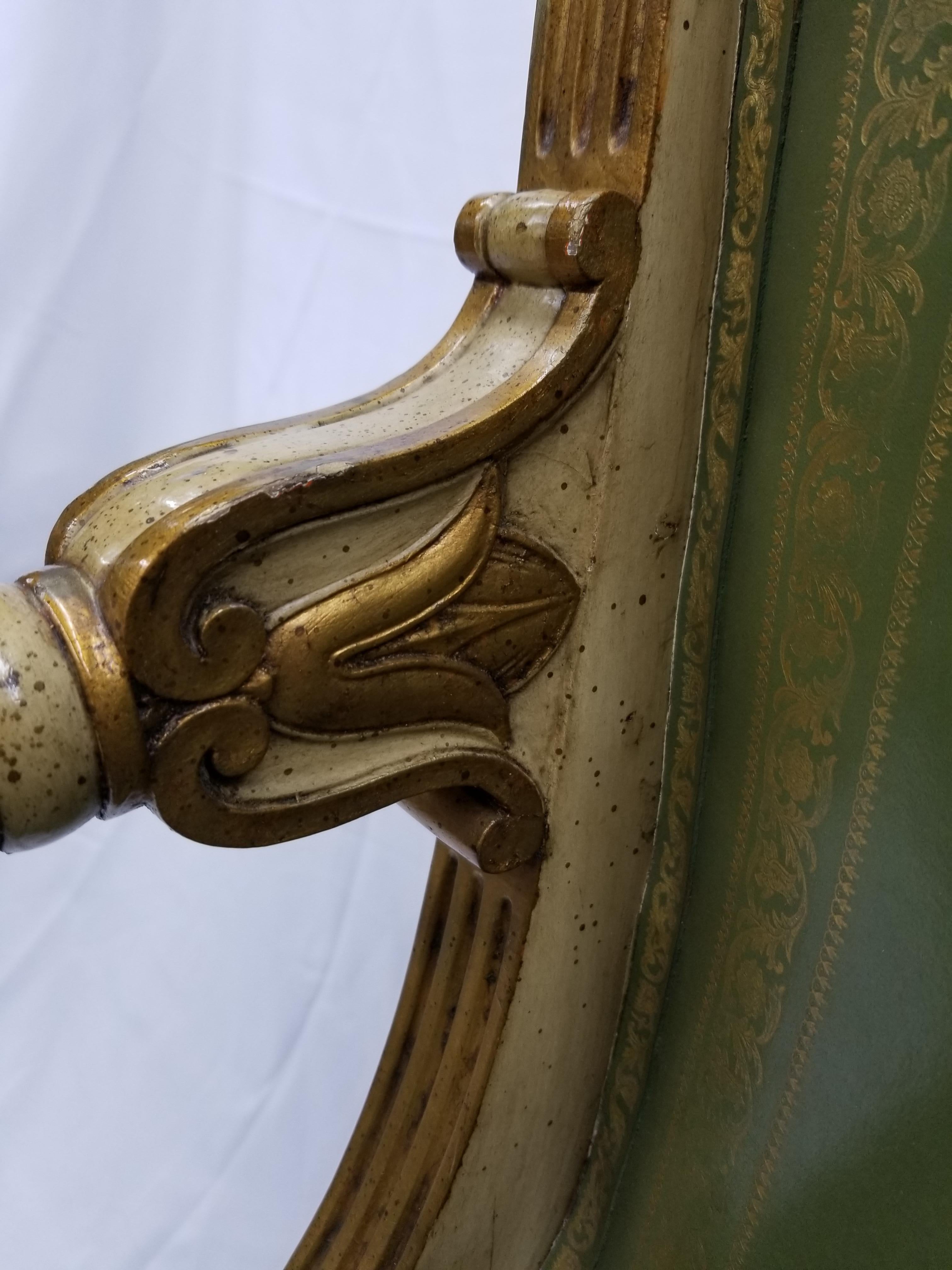 Mid 19th Century Queen Anne Royal Throne Gilt & Leather Set of 12 Armchairs For Sale 6