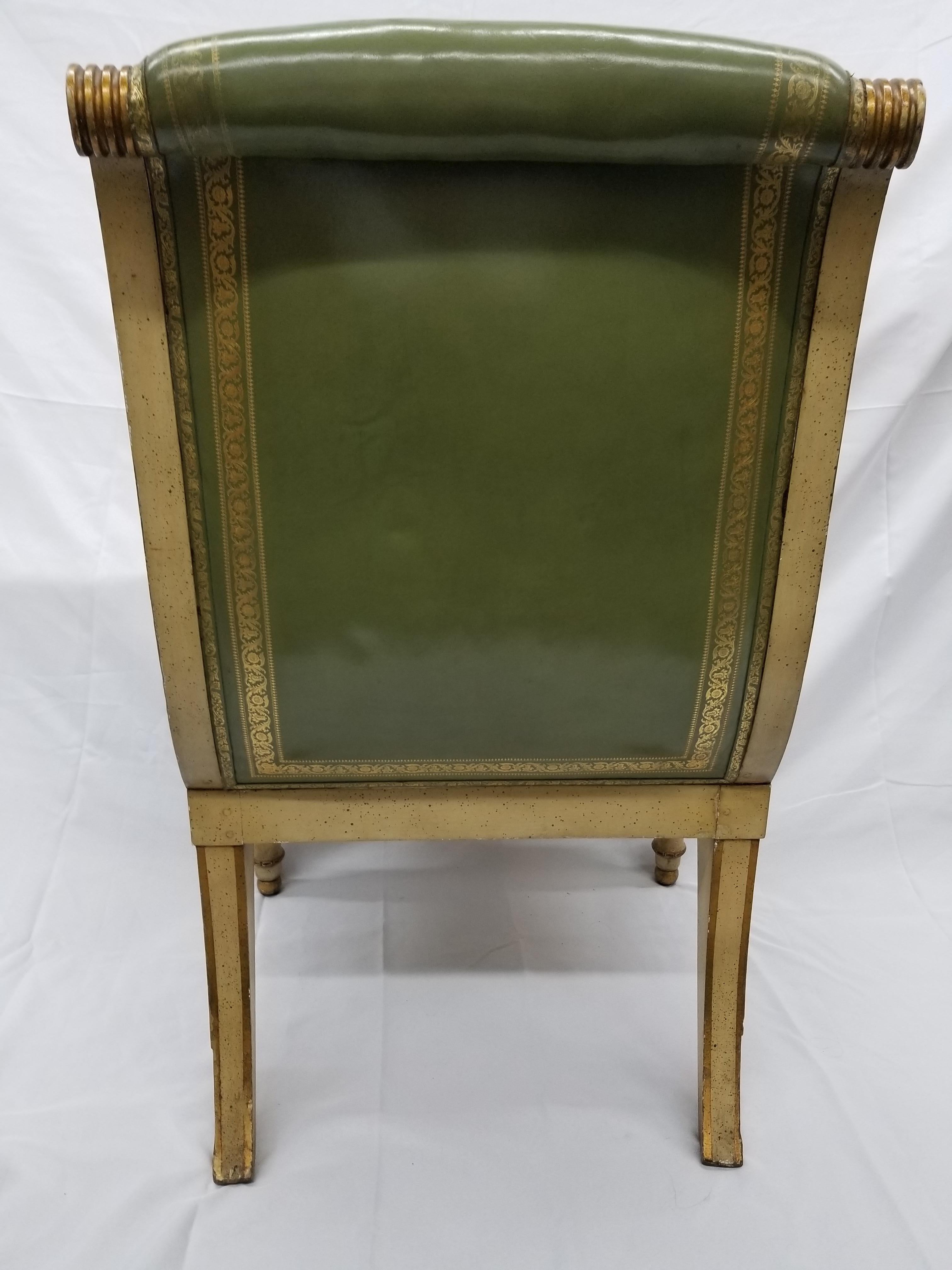 Mid 19th Century Queen Anne Royal Throne Gilt & Leather Set of 12 Armchairs For Sale 2