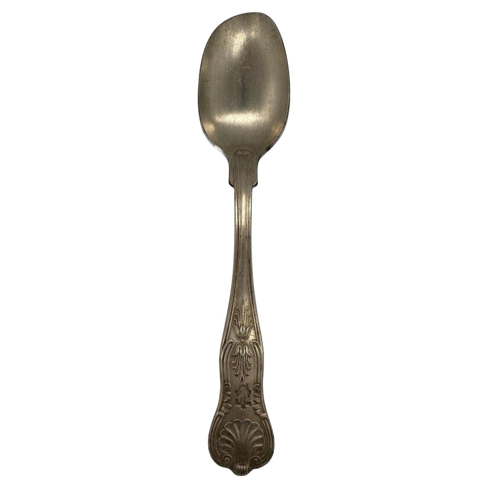 Milieu du 19ème siècle Queen Victoria Art Deco Sheffield England Serving Spoon
