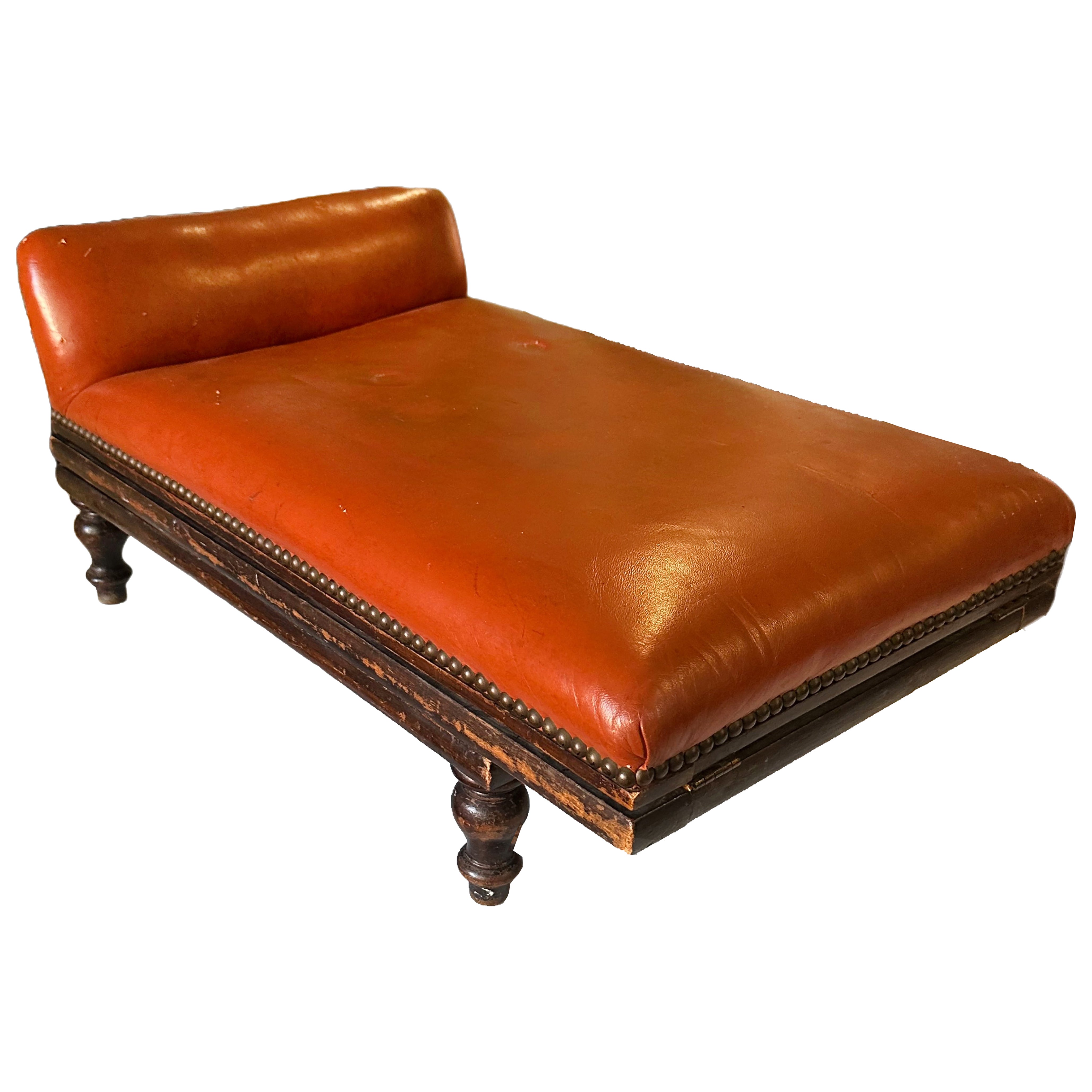 Gout Rocker Mid 19th Century Ratchet-Adjustable Gout Stool For Sale at 1stDibs
