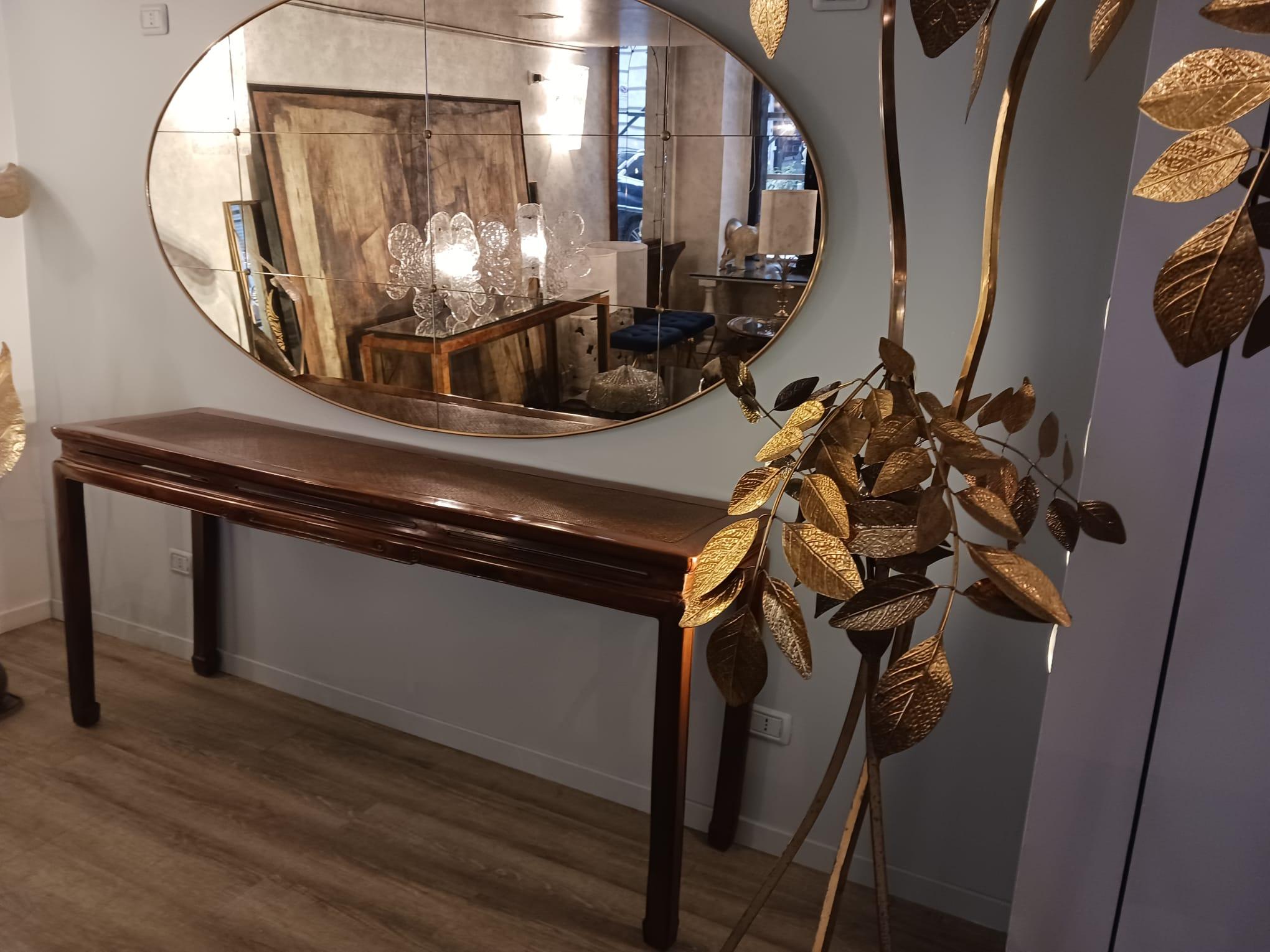 Italian Mid-19th Century, Rattan and Bamboo Chinese Consolle For Sale