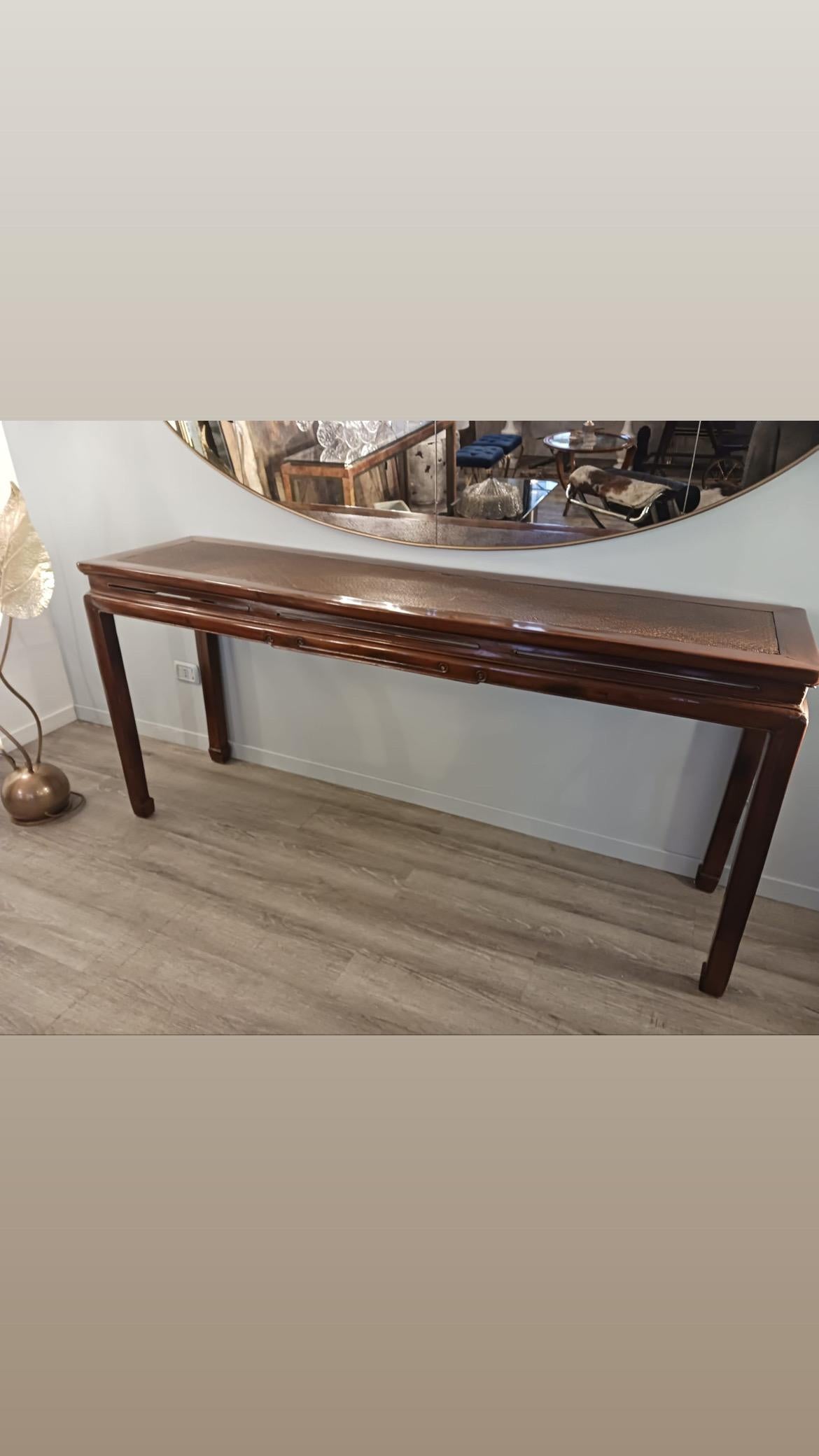 Mid-19th Century, Rattan and Bamboo Chinese Consolle For Sale 3