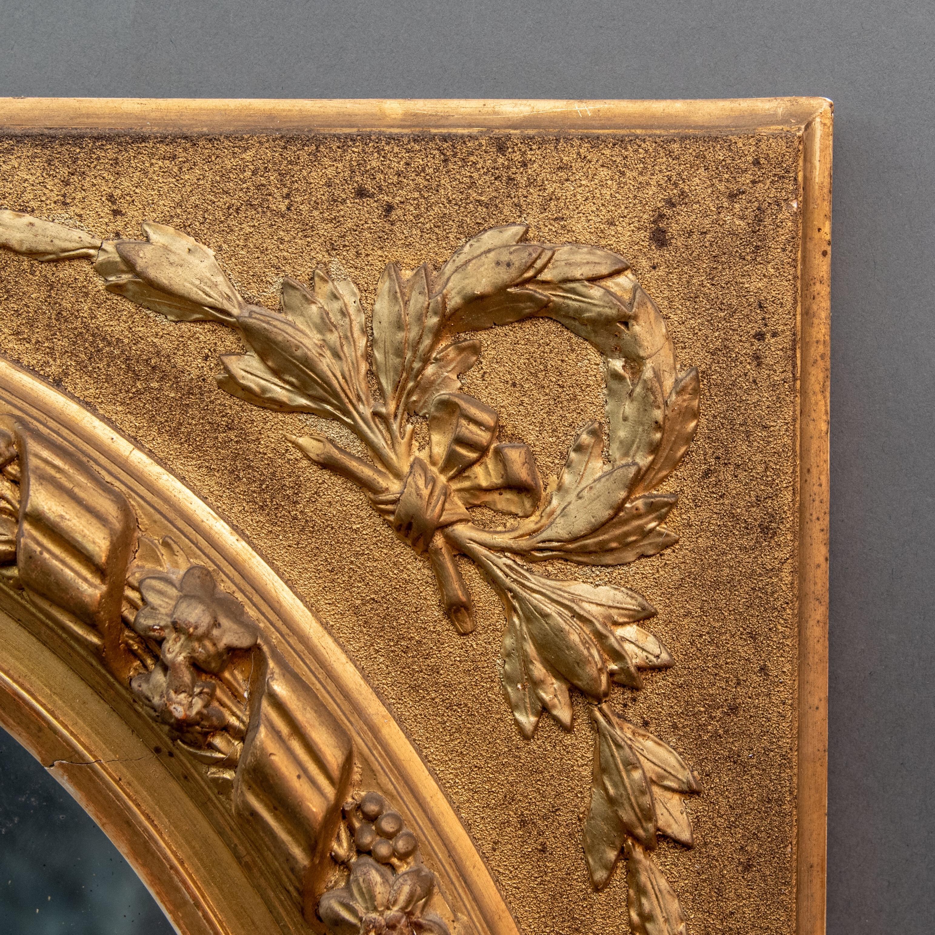 French rectangular mirror in gilded wood with gold leaf, featuring carvings, stucco, and sandblasted and golden pad decorations.








This artwork is shipped from Rome. Under existing legislation, any artwork in Italy created over 70 years ago by