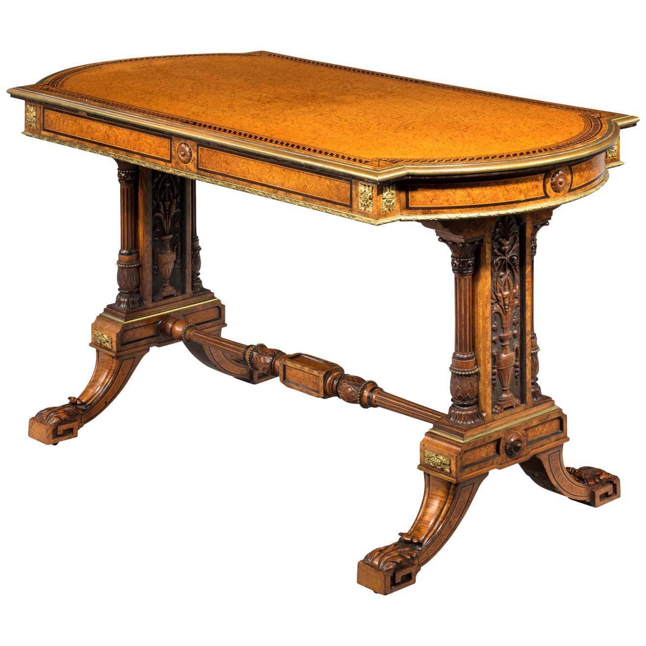 Rectangular Library Tables Mid-19th Century Rectangular Library Table by Johnstone and Jeanes For ...