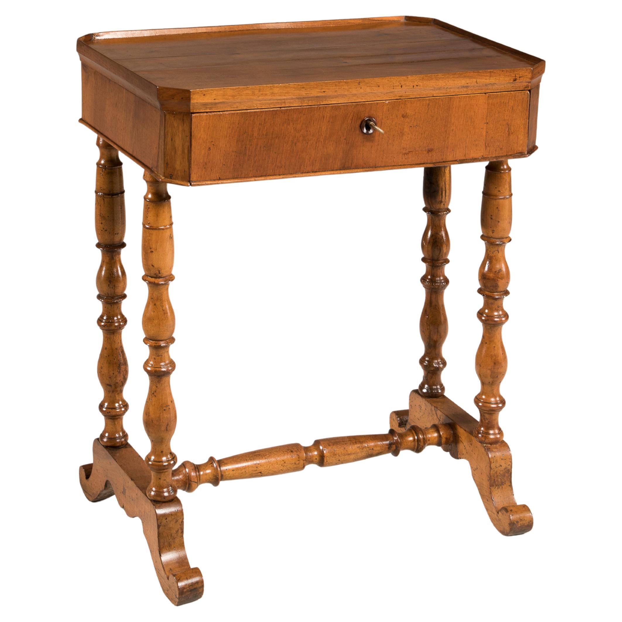 Mid-19th Century, Rectangular Walnut Working Little Table For Sale