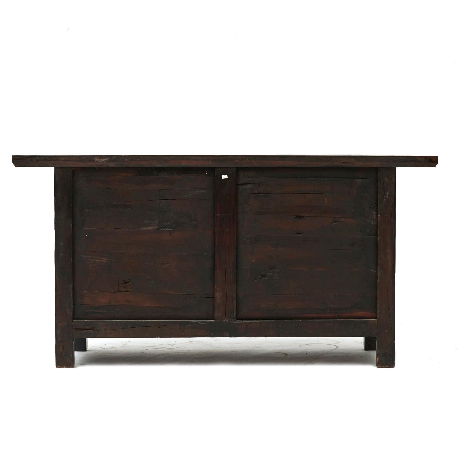 Mid-19th Century Red Lacquered Sideboard from Shanxi, China For Sale 1