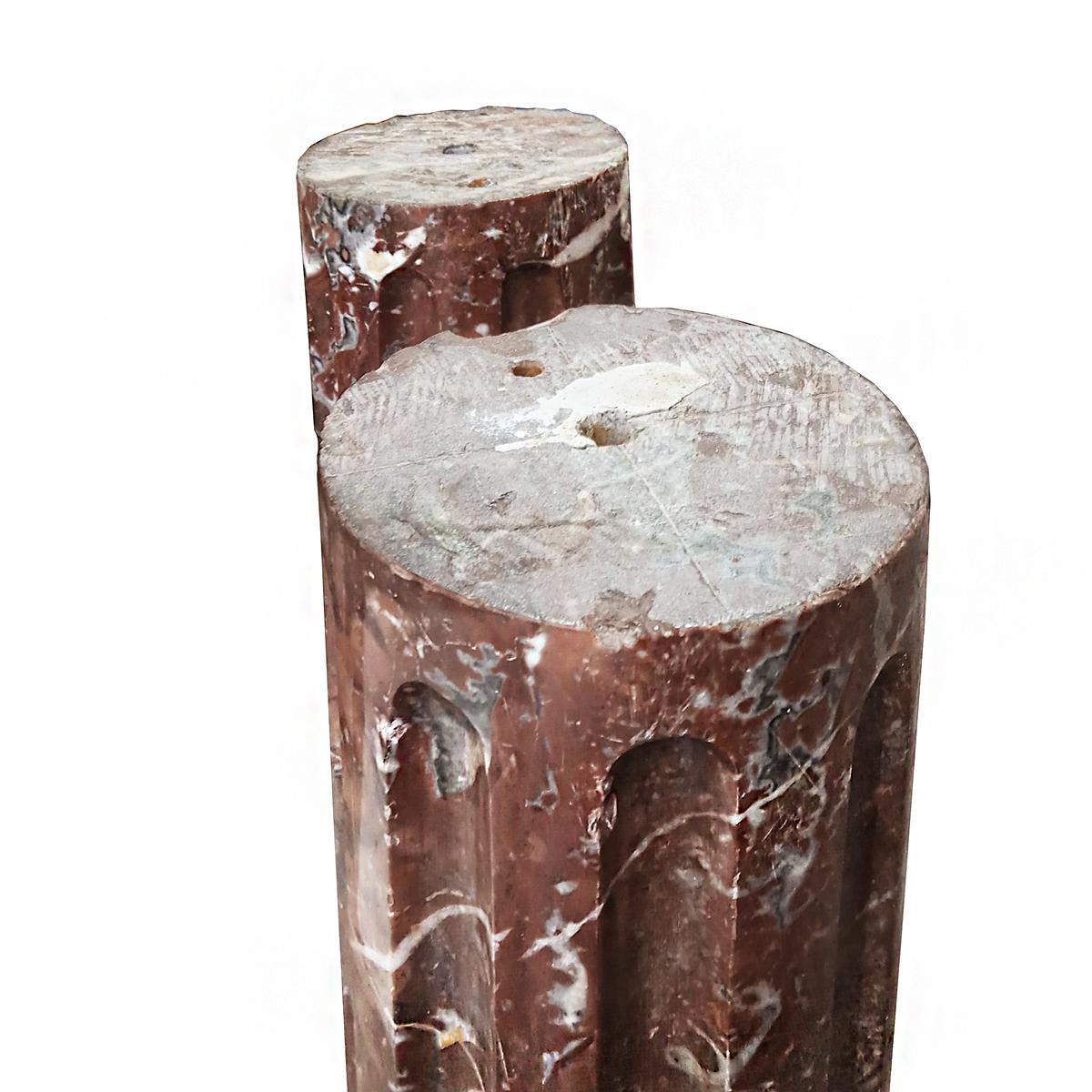 Mid-19th Century Red Marble Columns For Sale 4