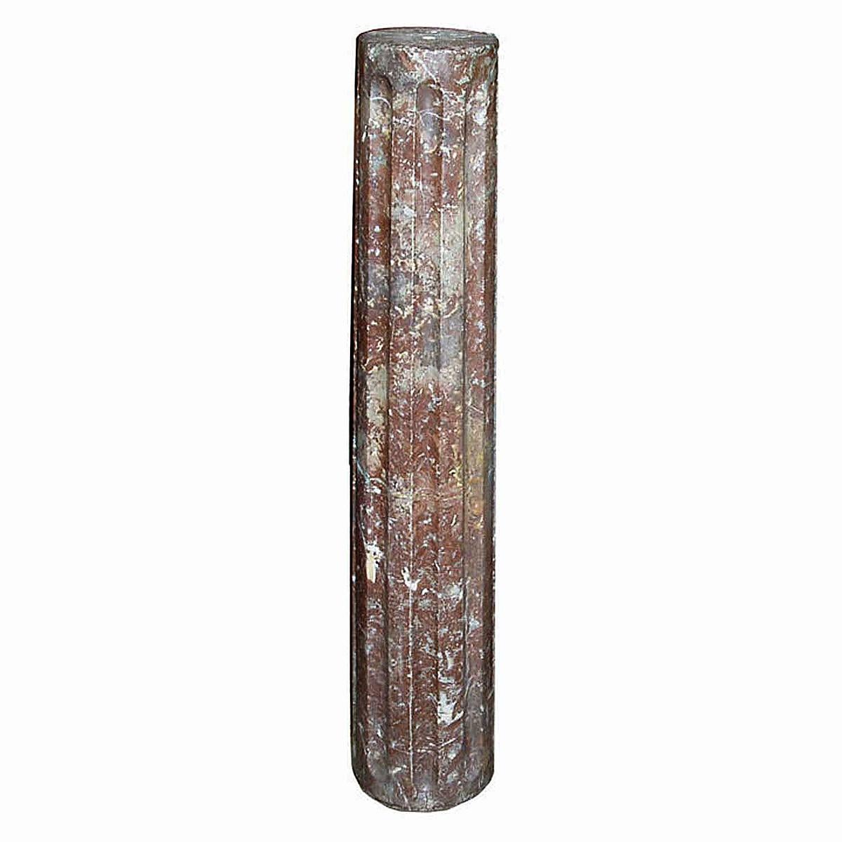 French Mid-19th Century Red Marble Columns For Sale