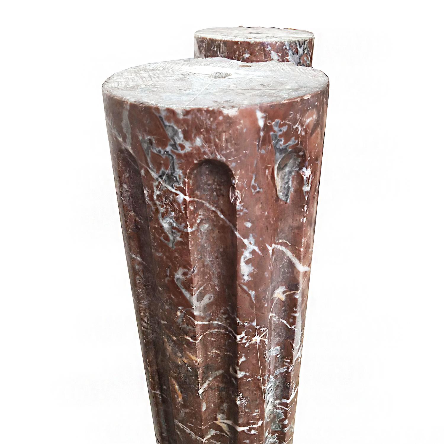 Mid-19th Century Red Marble Columns For Sale 3