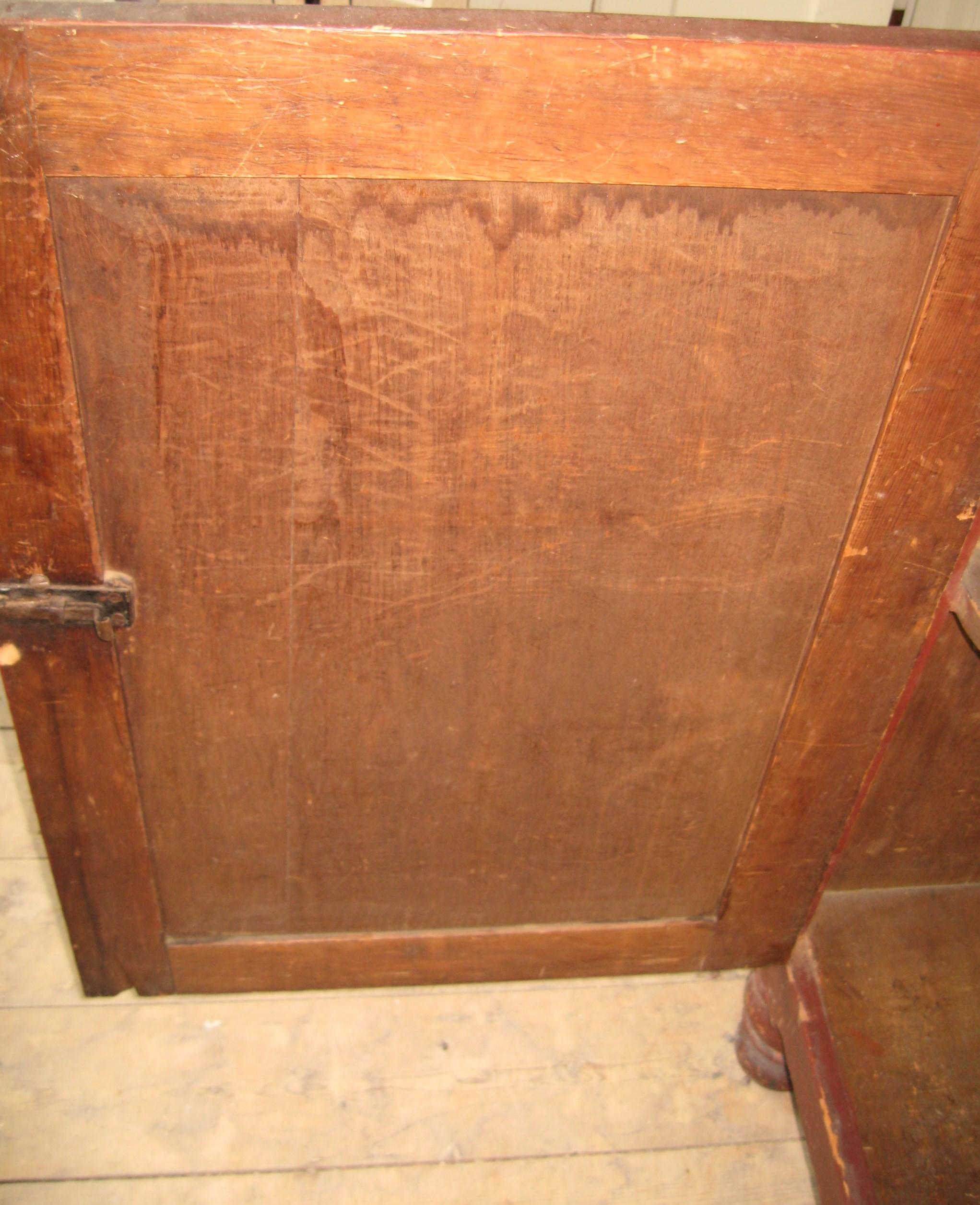 Mid 19th century Red wash/paint primitive Jelly Cupboard For Sale 3