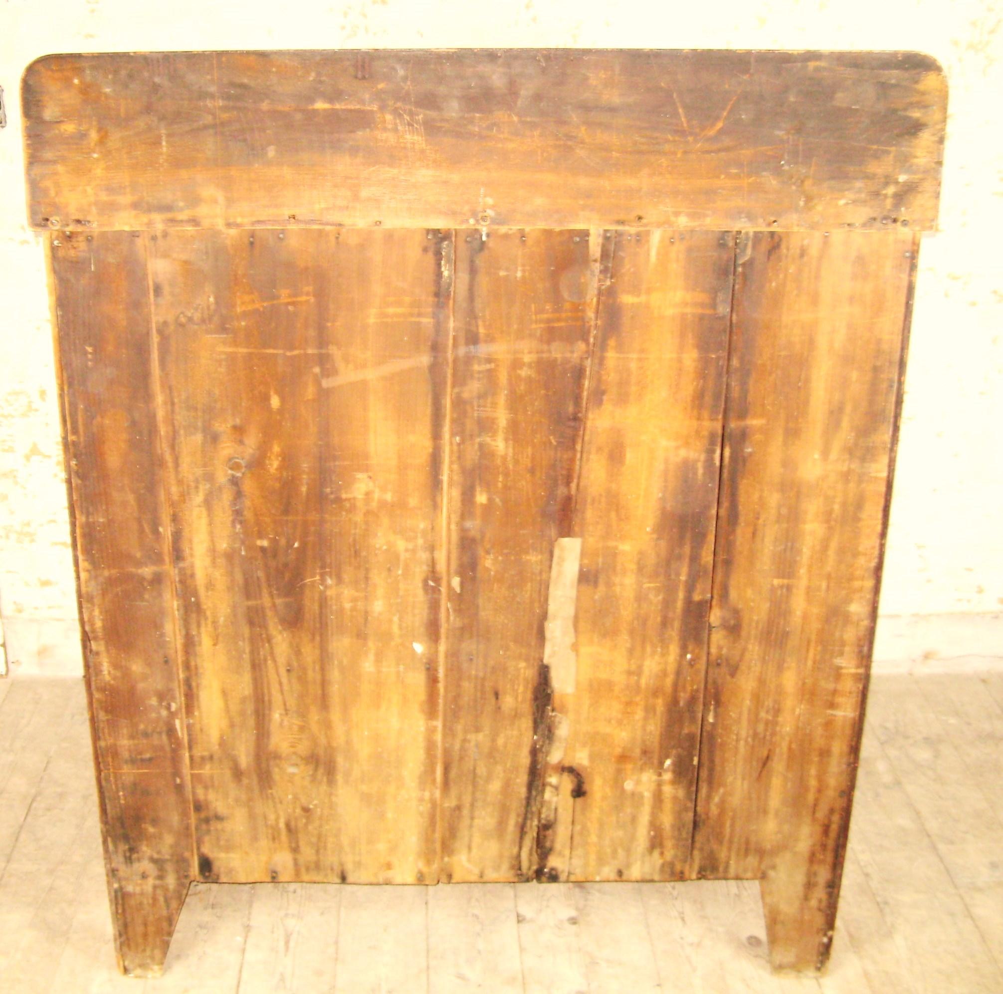 Mid 19th century Red wash/paint primitive Jelly Cupboard For Sale 6