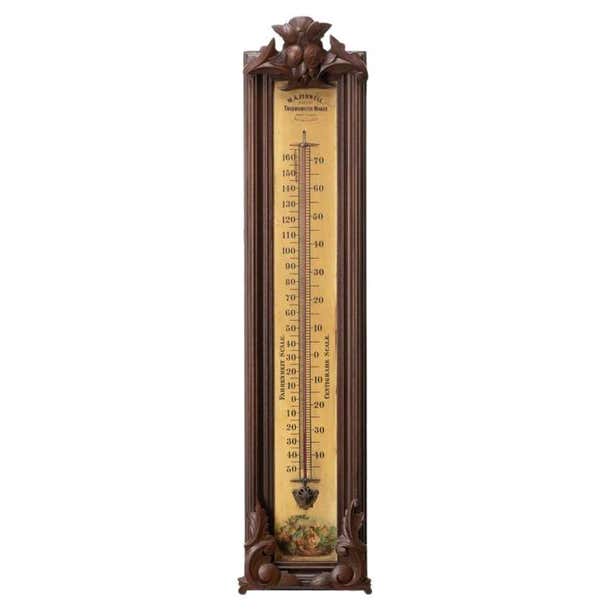Mid 19th Century Renaissance style Walnut Cased Thermometer For Sale at ...