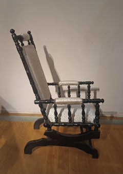 MID 19th CENTURY ROCKING ARMCHAIR