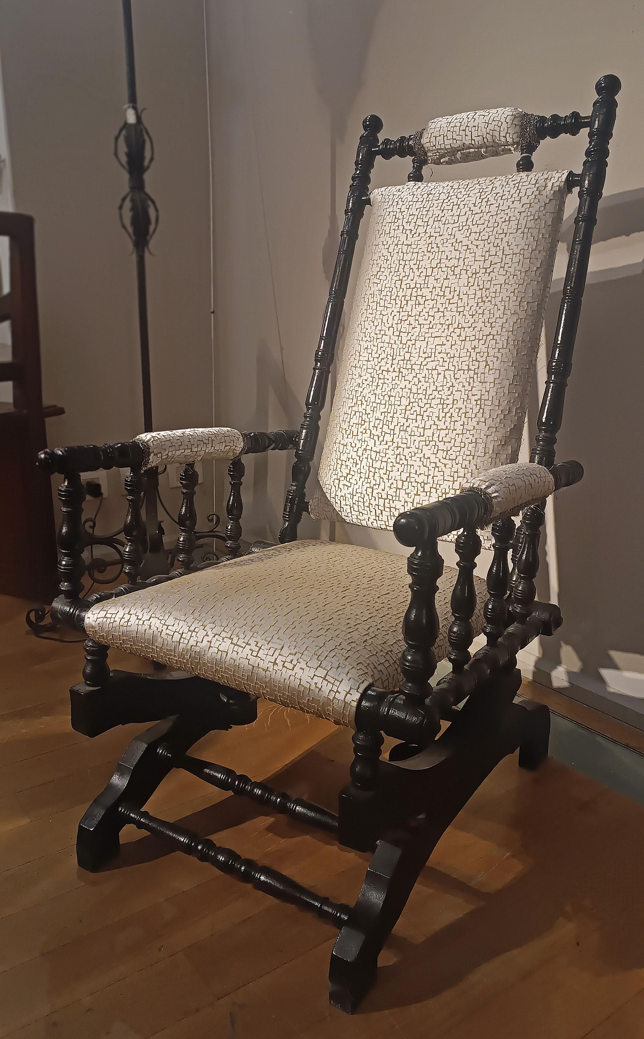 MID 19th CENTURY ROCKING ARMCHAIR  For Sale 2