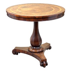 Mid 19th Century Rosewood & Marquetry Circular Table