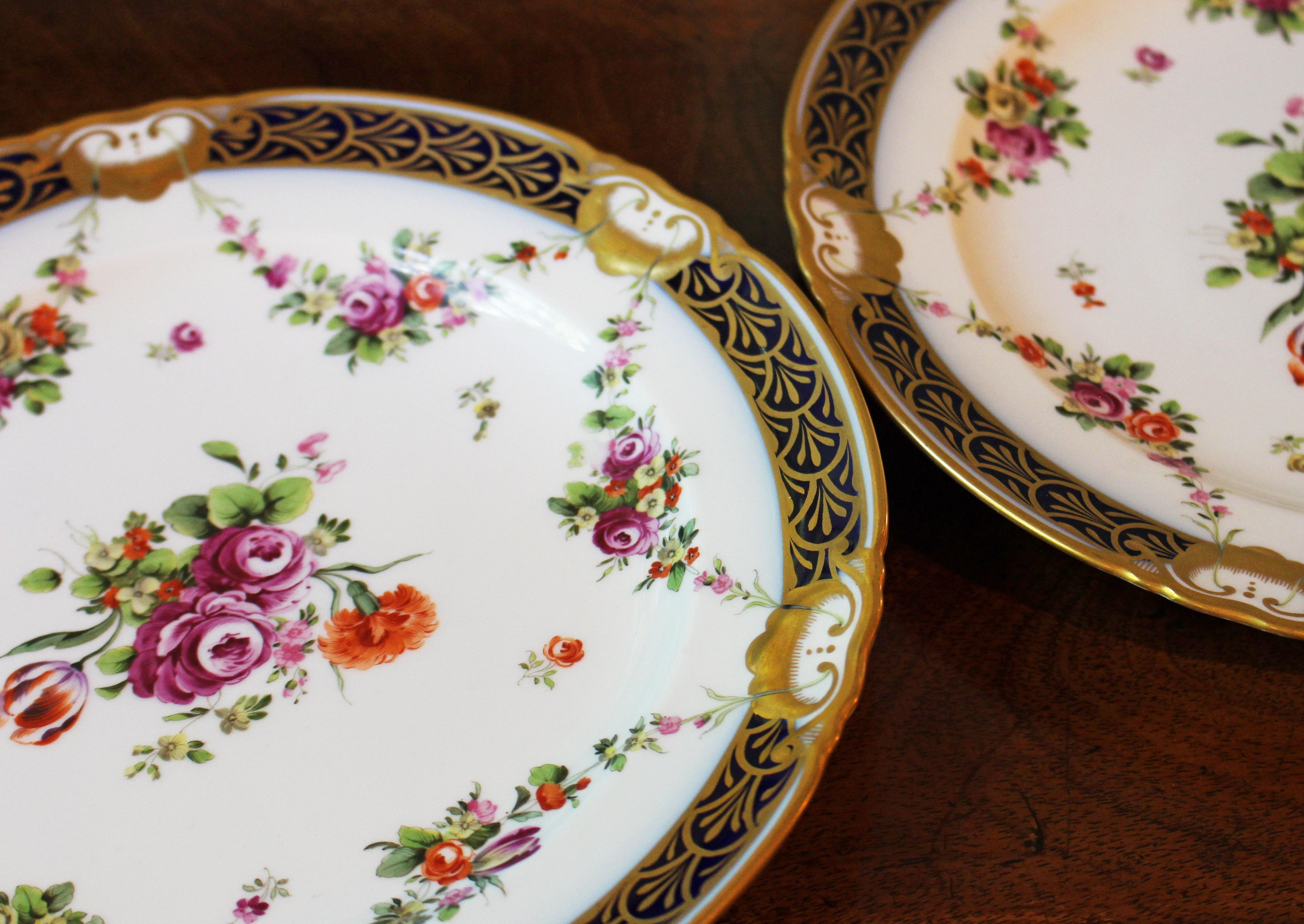 Ceramic Mid-19th Century Royal Vienna Pair of Painted Cabinet Plates
