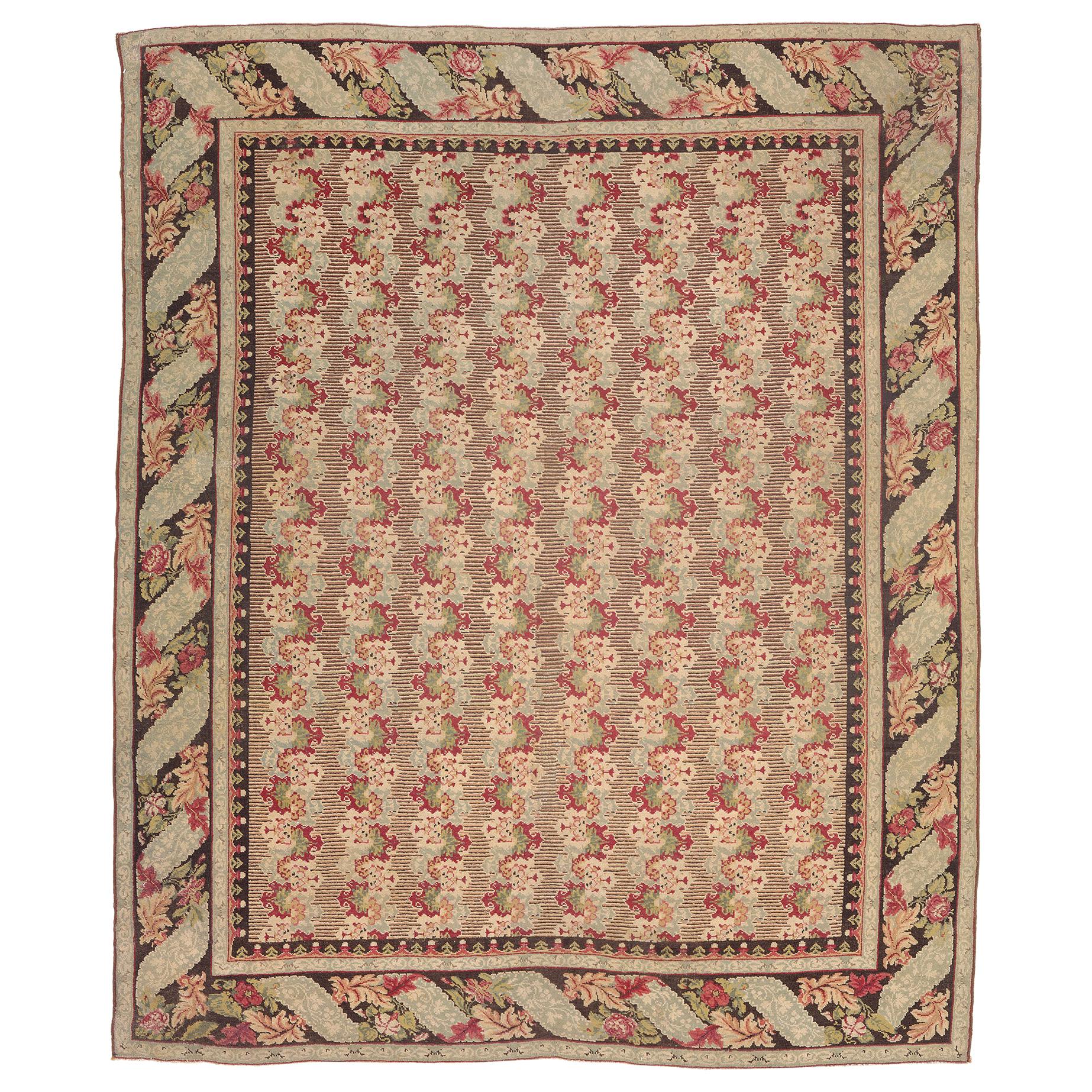 Mid-19th Century Russian Pile Rug For Sale