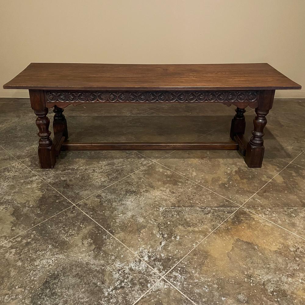 Mid-19th Century Rustic Country French Farm Table In Good Condition For Sale In Dallas, TX