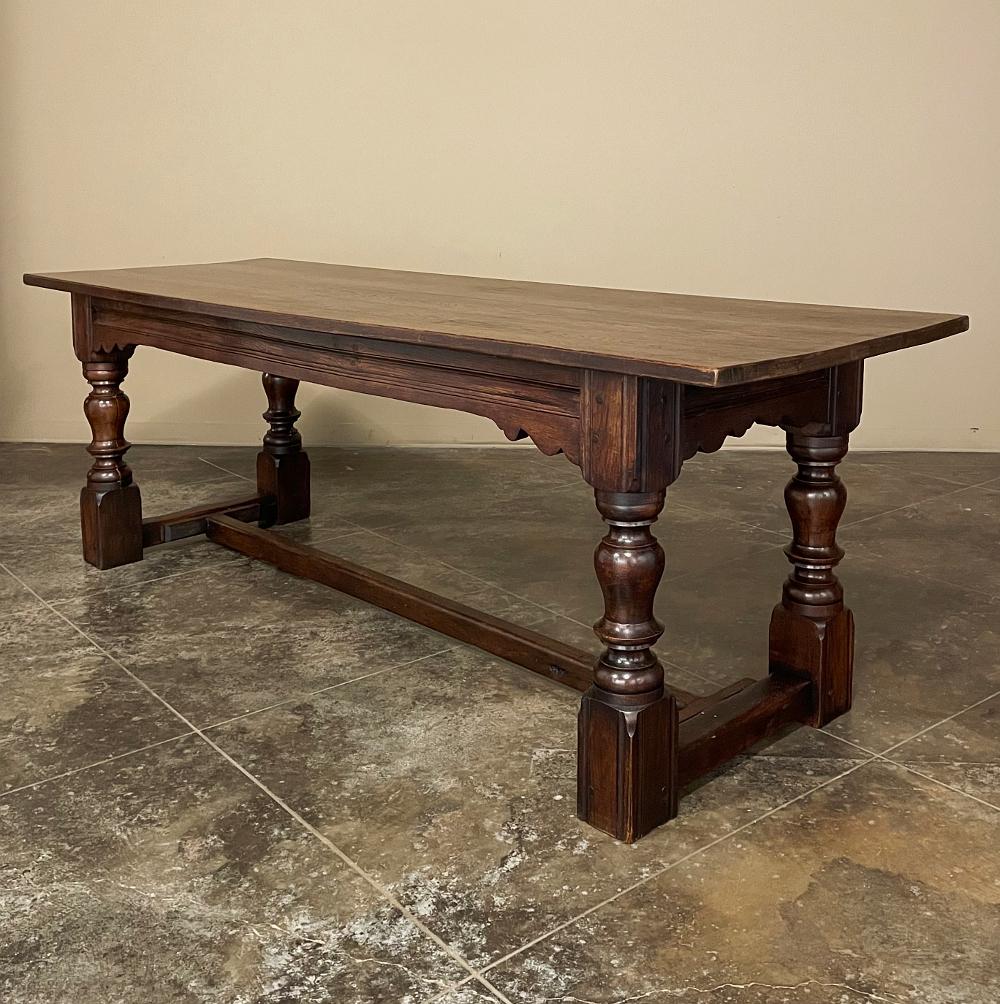 Mid-19th Century Rustic Country French Farm Table For Sale 4