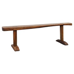 Mid 19th century rustic oak bench, France