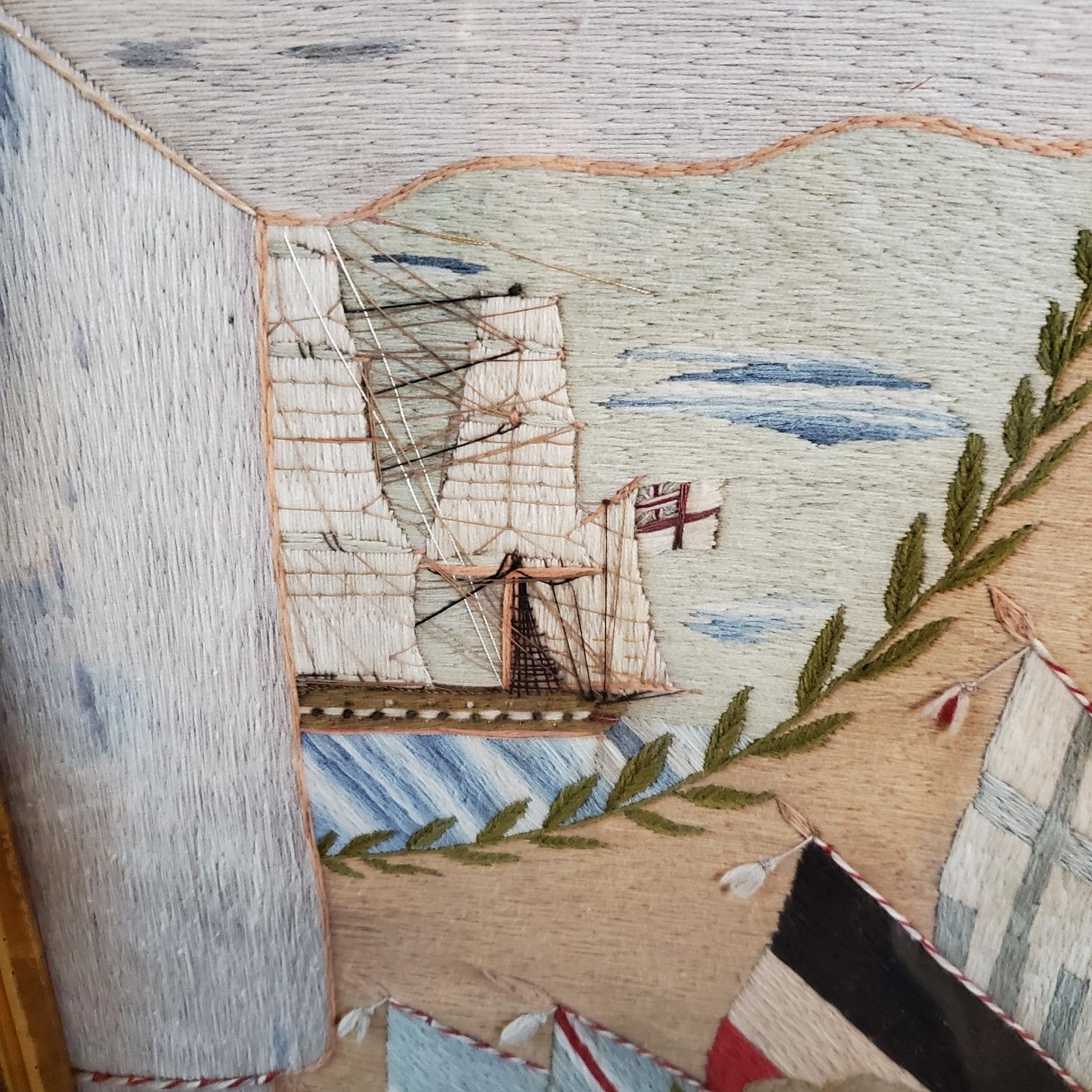 Sailor's Elaborate Woolie aus der Mitte des 19. Jahrhunderts (Wolle) im Angebot