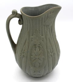 Mid-19th Century Salt Glazed Stoneware Pitcher