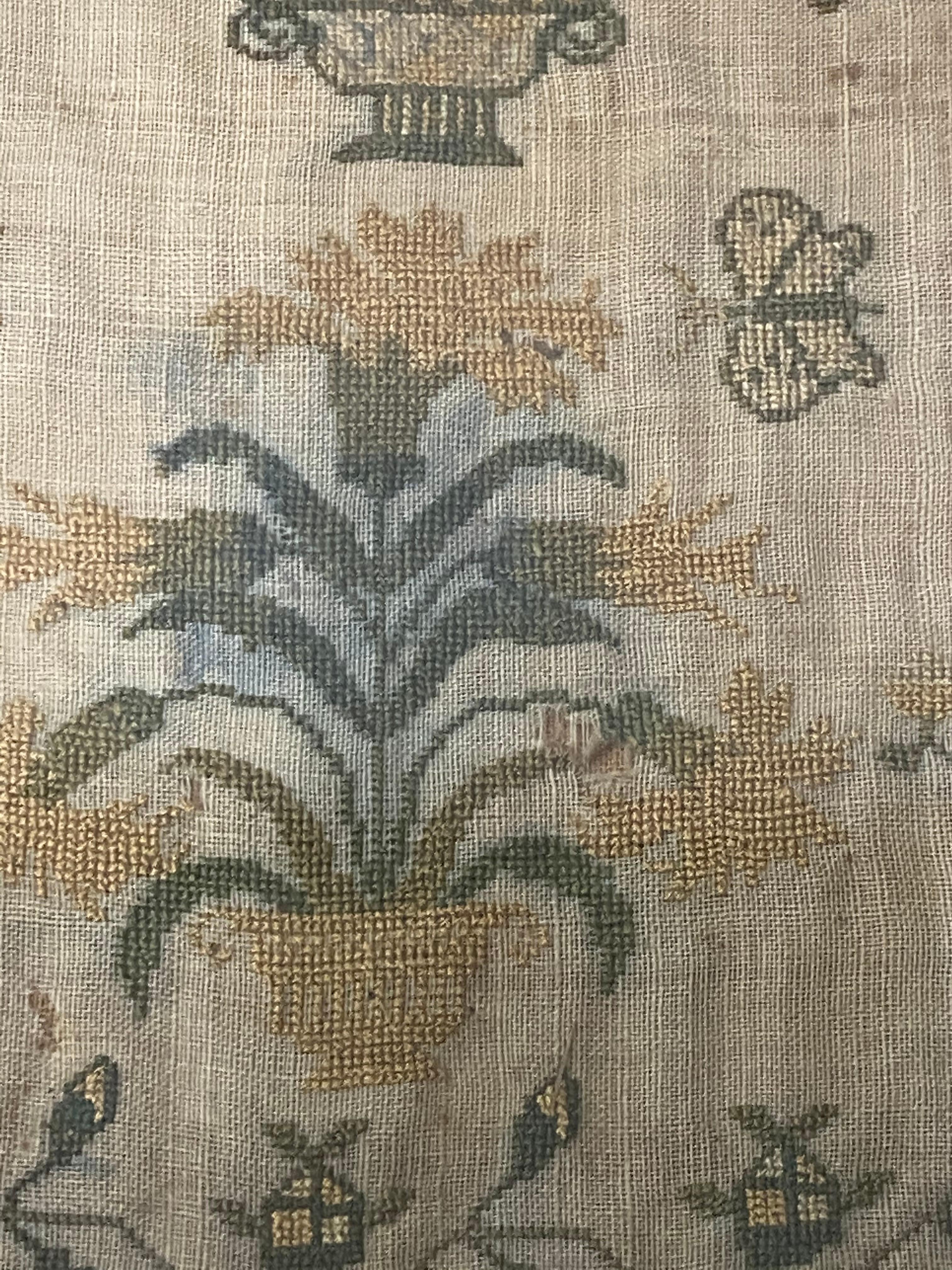 Textile Mid-19th Century Sampler by Jane Richards Aged 10 Years, 1845