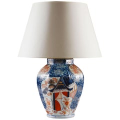 Mid-19th Century Samson Imari Vase as a Table Lamp with Polychrome Glaze