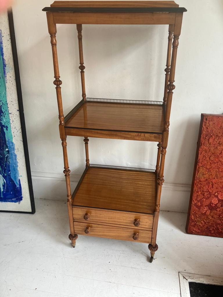 19th Century Mid 19th century satinwood what not For Sale