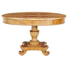 Mid-19th Century Scandinavian Burr Elm Center Table