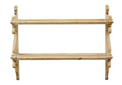 Wandregal aus skandinavischer Kiefer aus der Mitte des 19.