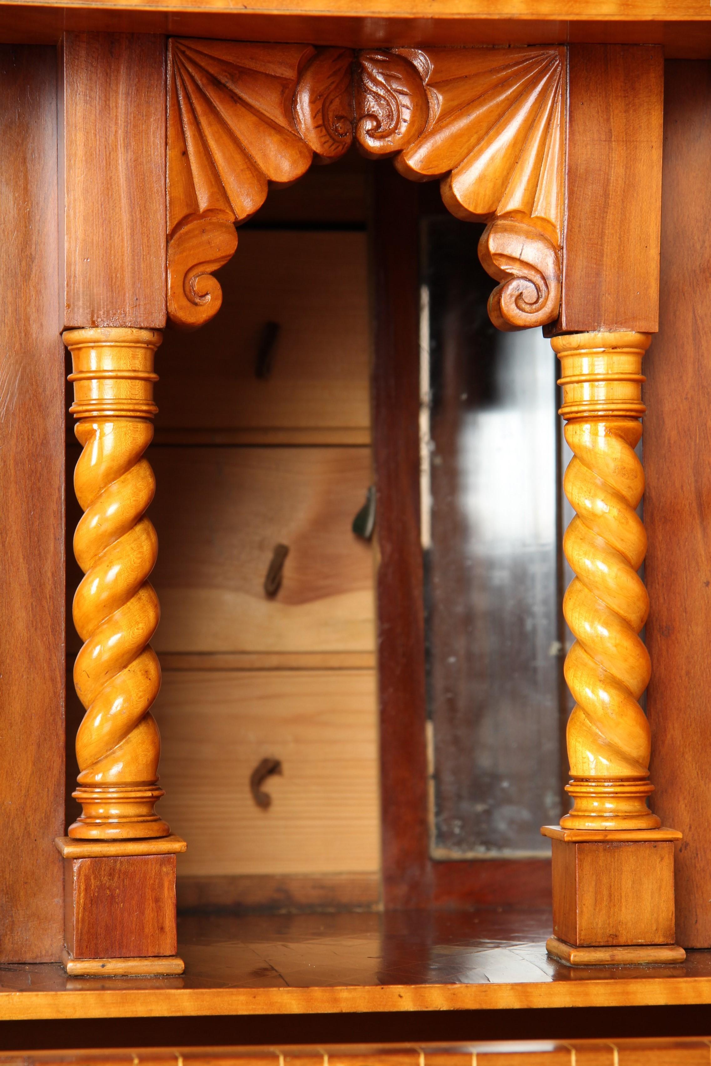 Swedish Secretaire from 1857 with Trick Lock and Secret Compartements For Sale 7