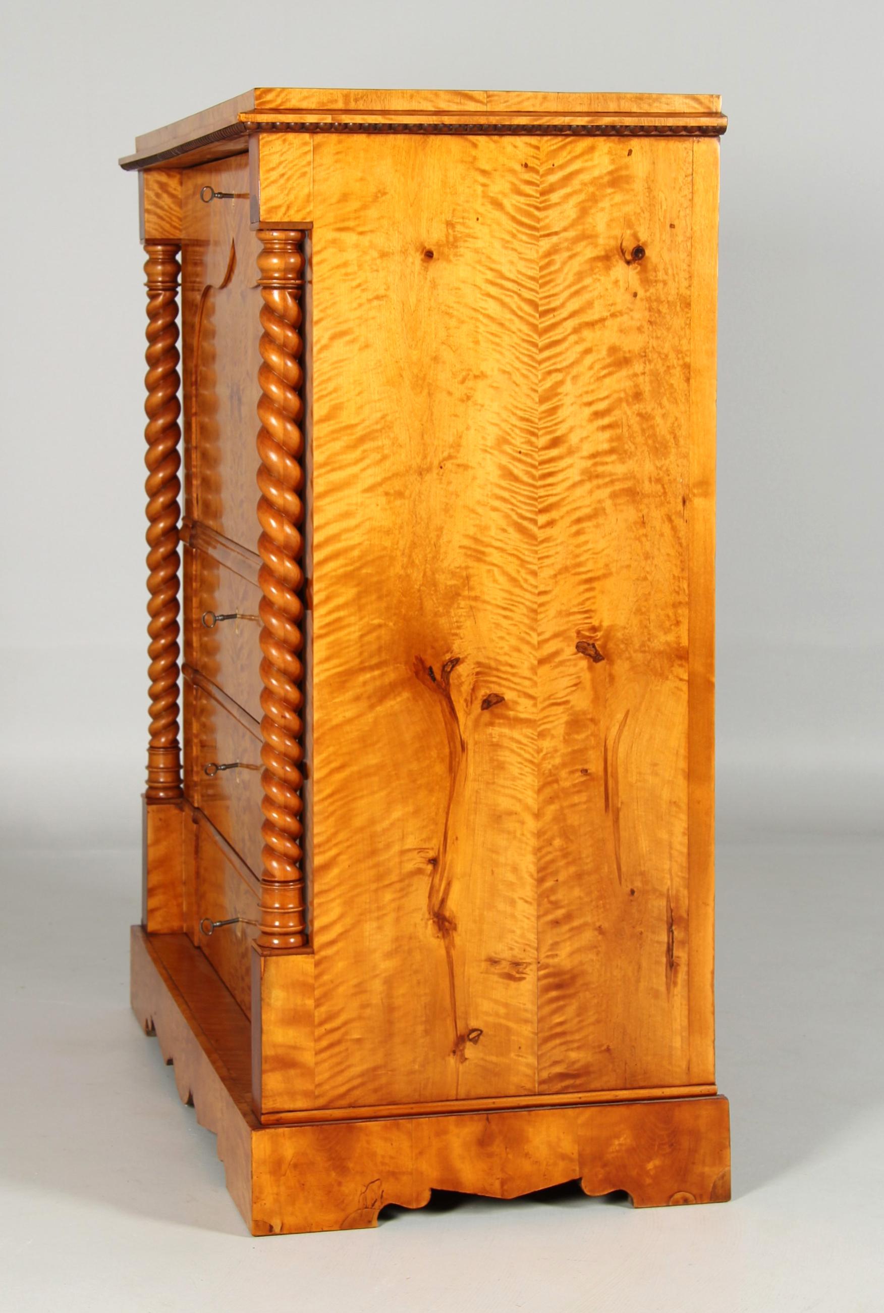 Swedish Secretaire from 1857 with Trick Lock and Secret Compartements For Sale 10