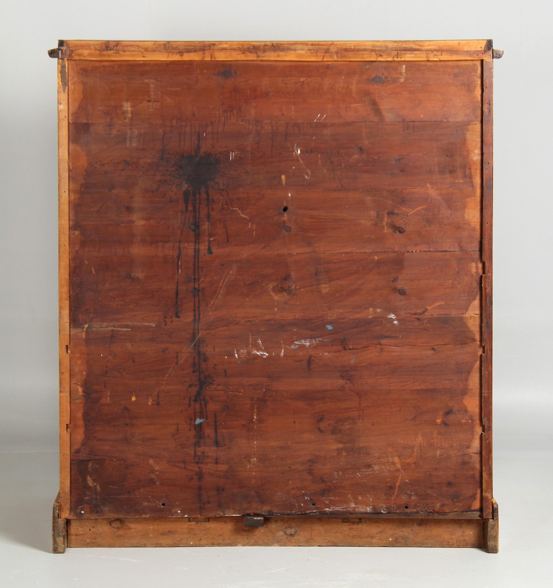 Swedish Secretaire from 1857 with Trick Lock and Secret Compartements For Sale 15