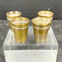 Mid-19th Century Set of 4 Brass Shot Glass Collection