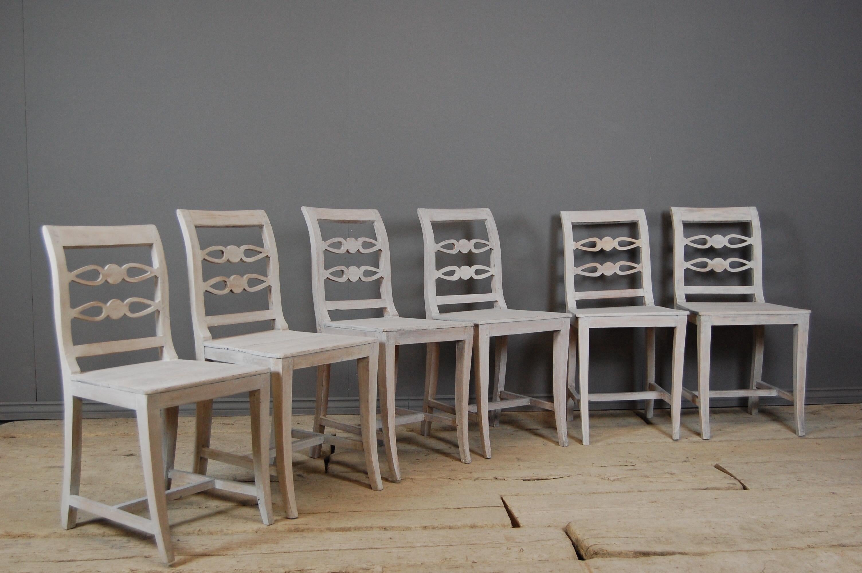 Mid-19th Century Set of 6 Provincial Swedish Dining Chairs 7
