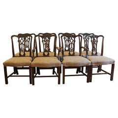 Mid-19th Century Set of 8 Chippendale Gothic Dining Chairs