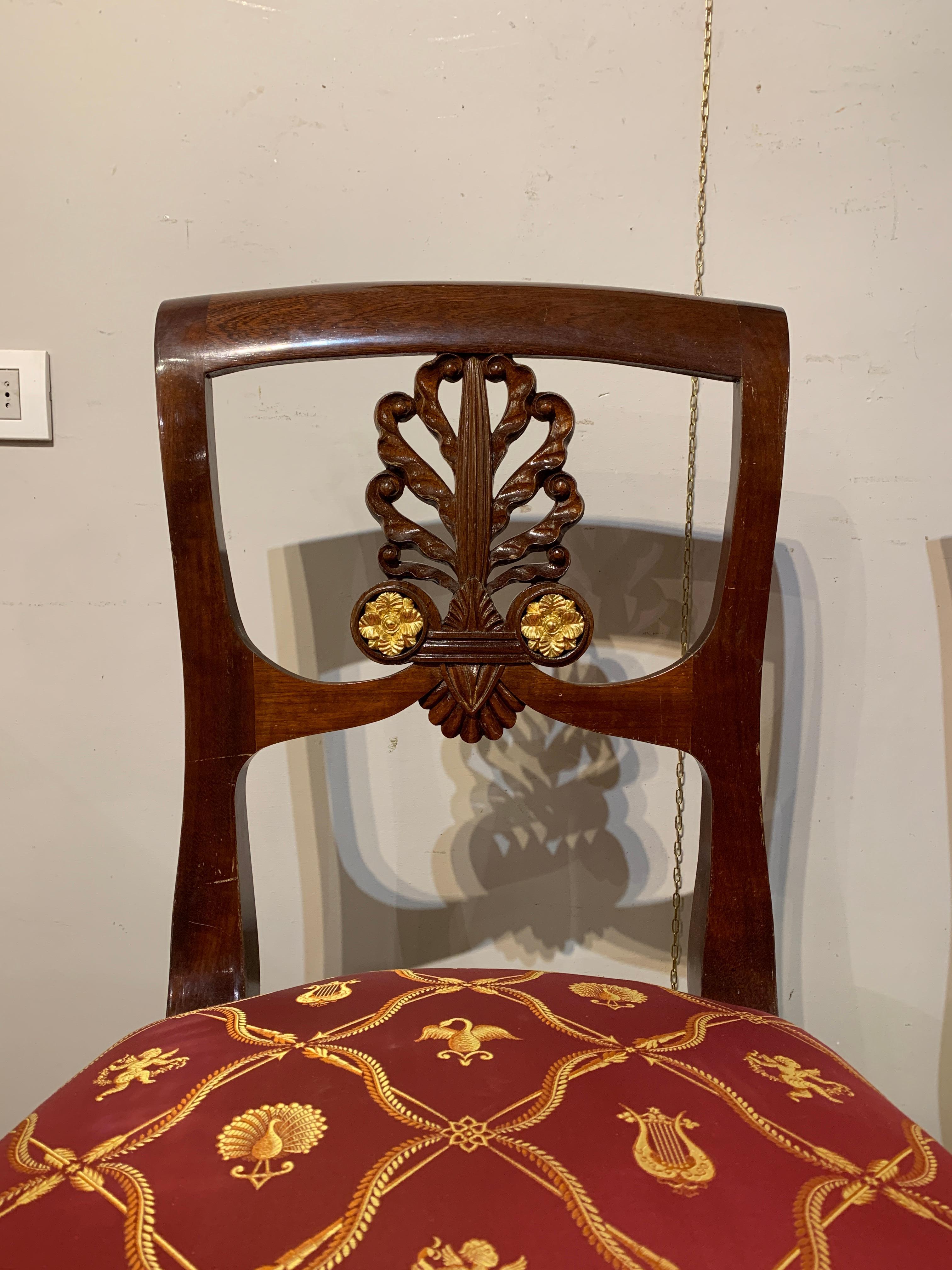 Empire MID 19th CENTURY SET OF EIGHT EMPIRE CHAIRS  For Sale
