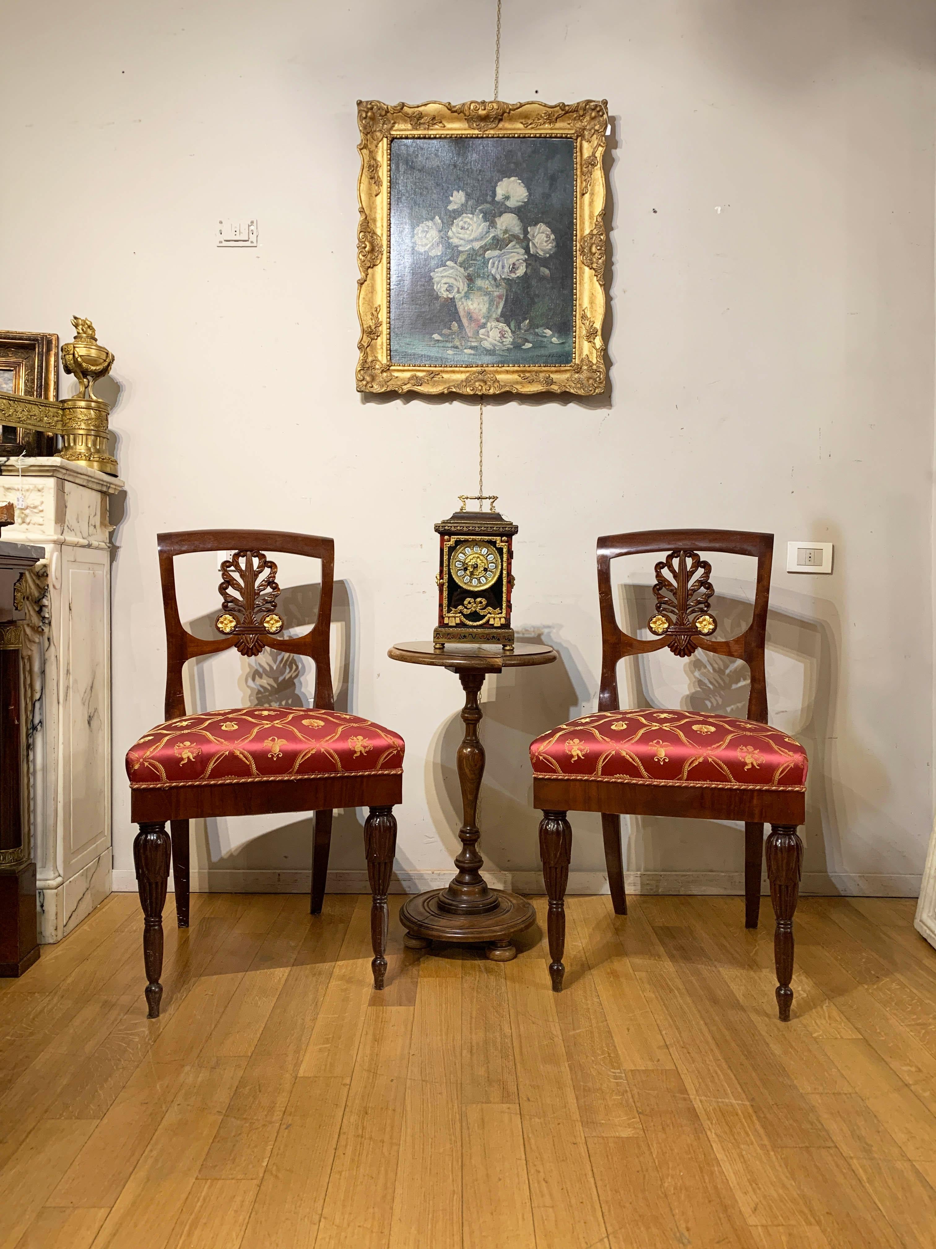 MID 19th CENTURY SET OF EIGHT EMPIRE CHAIRS  For Sale 1